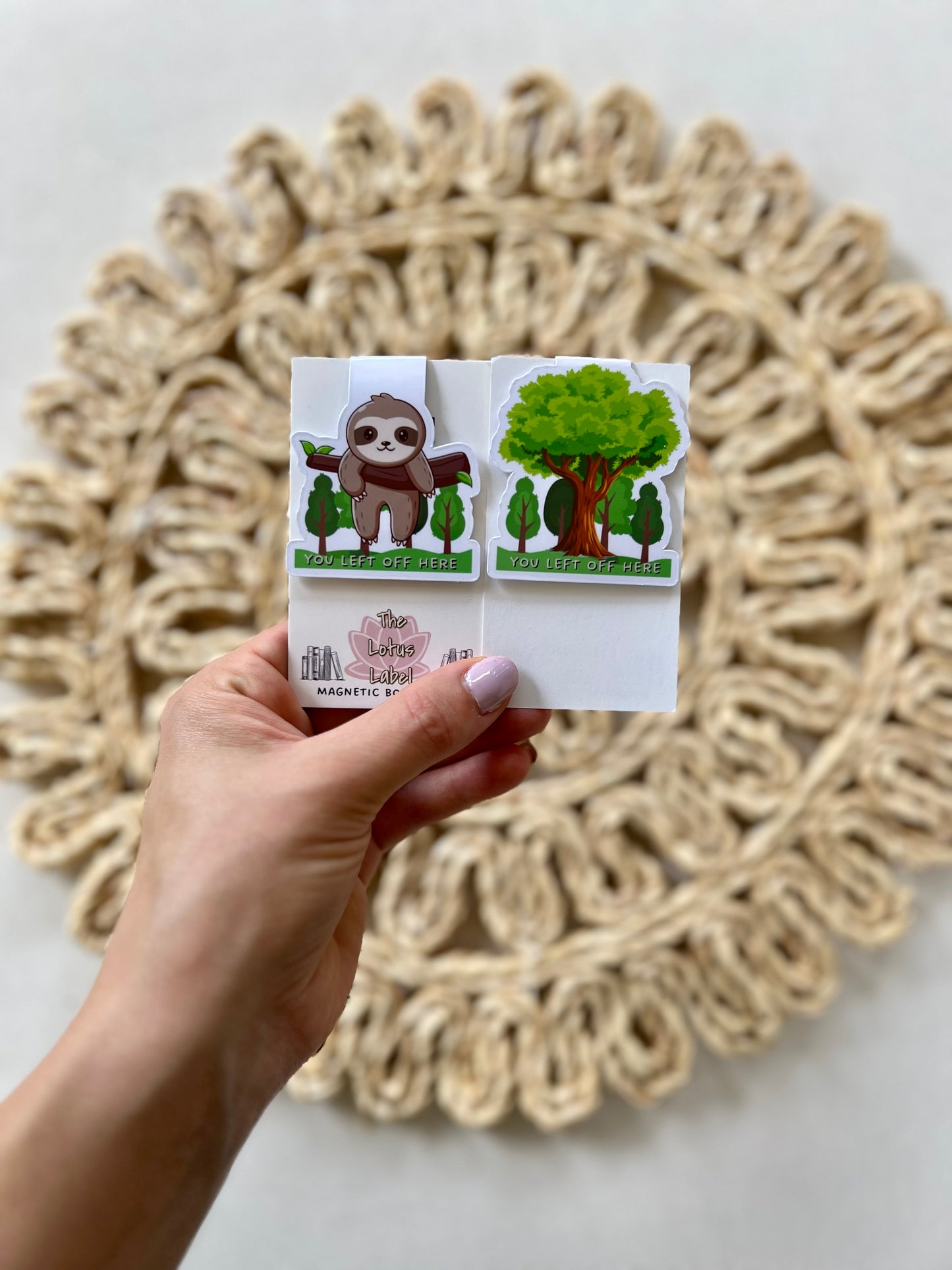 Hanging Sloth Magnetic Bookmark