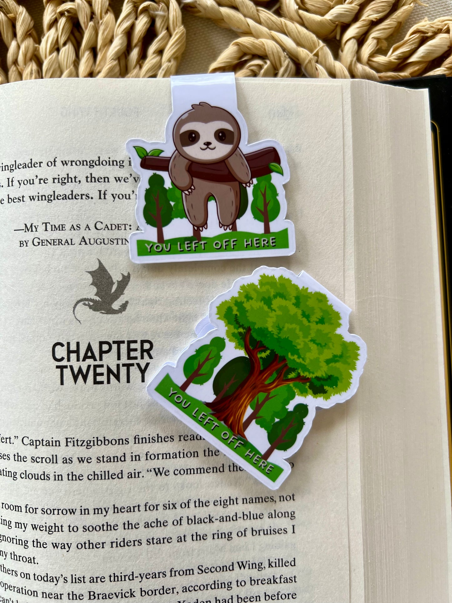 Hanging Sloth Magnetic Bookmark