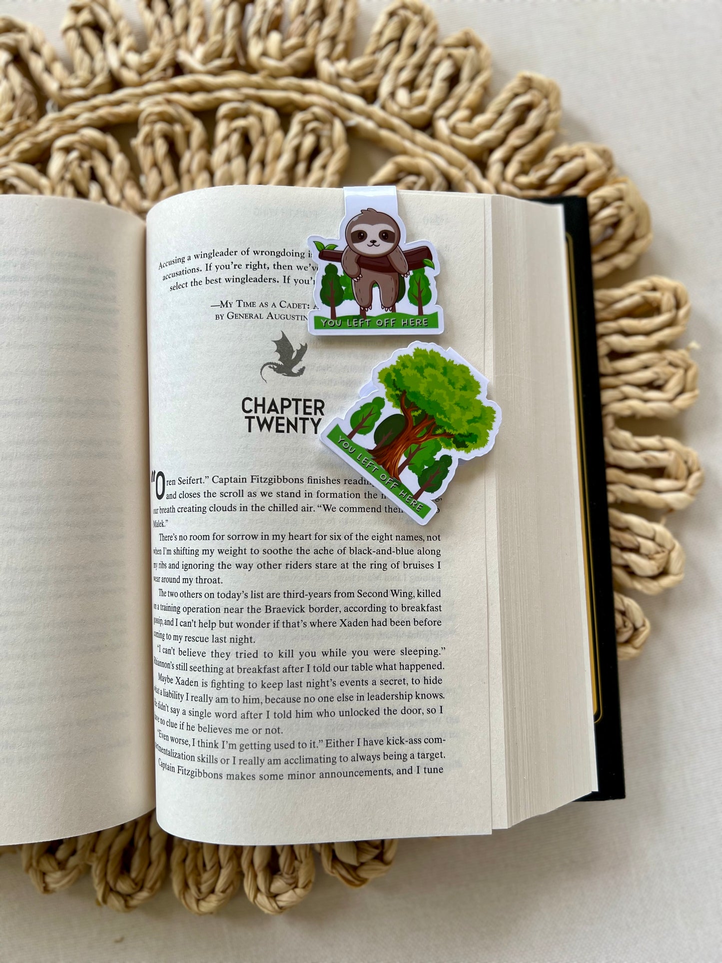 Hanging Sloth Magnetic Bookmark