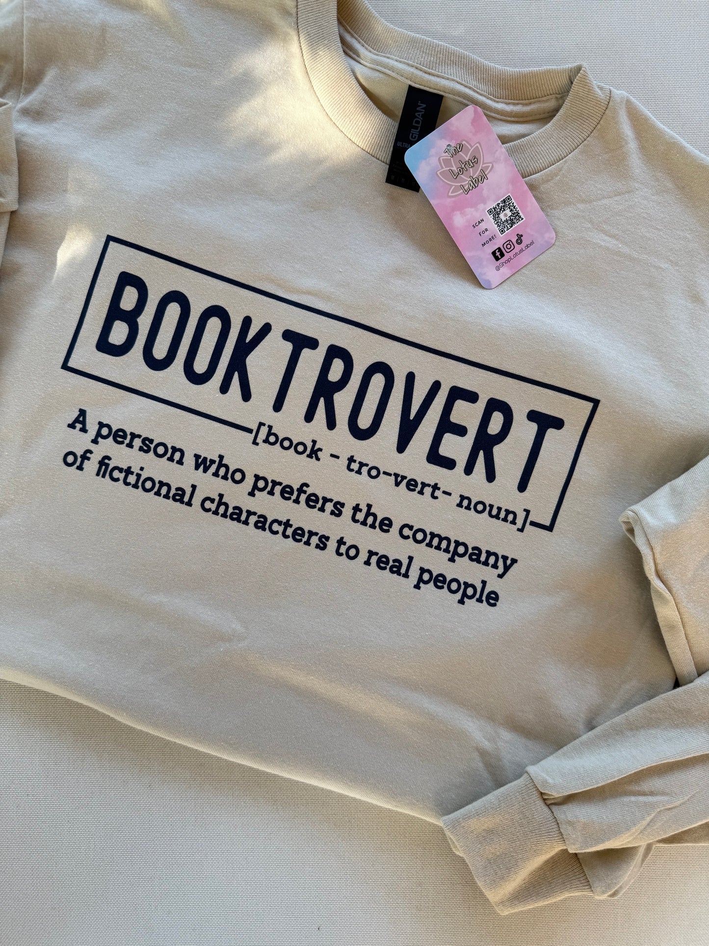 Booktrovert Long Sleeve Sand Medium