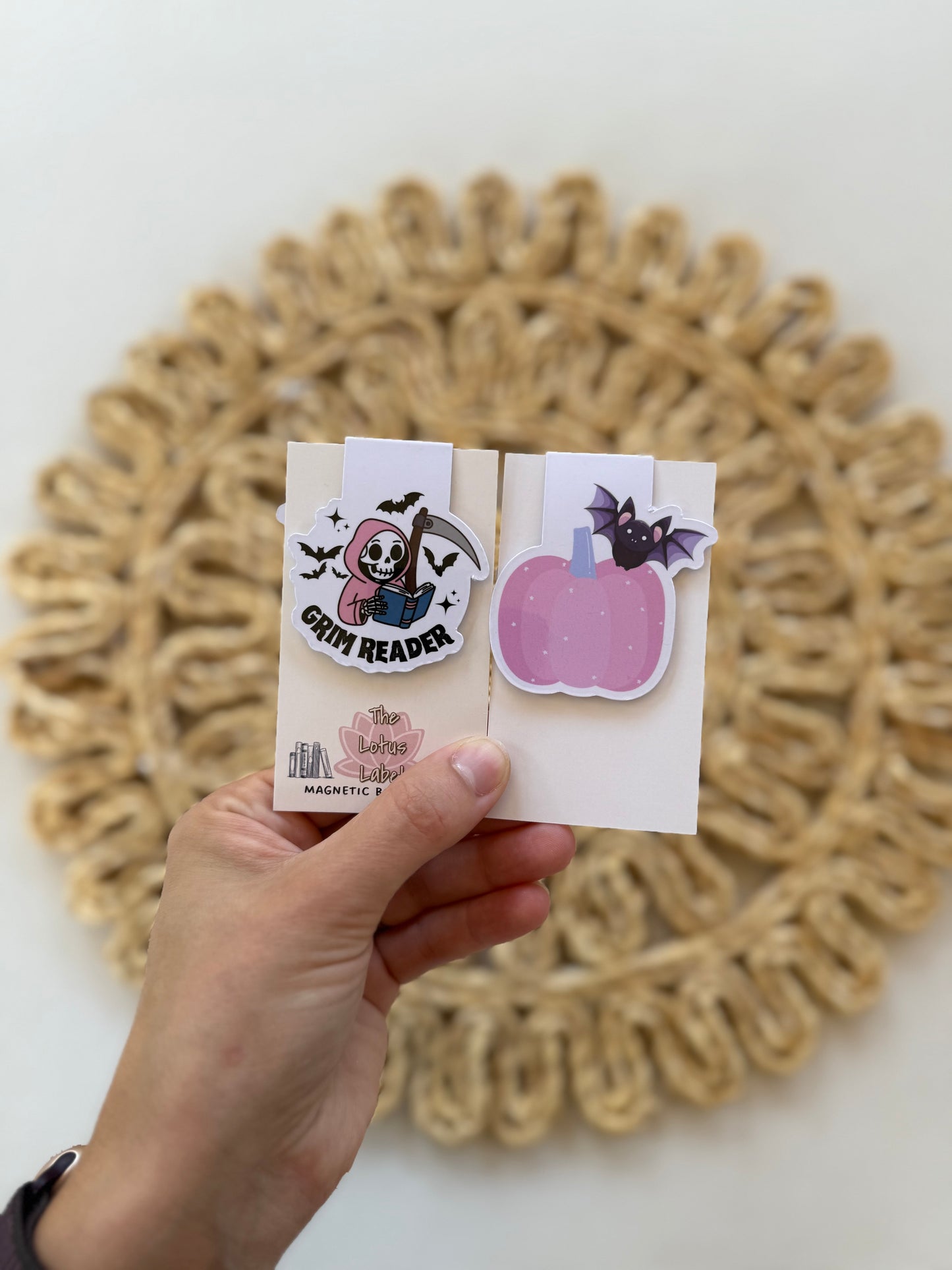 Cute Grim Reader Magnetic Bookmark