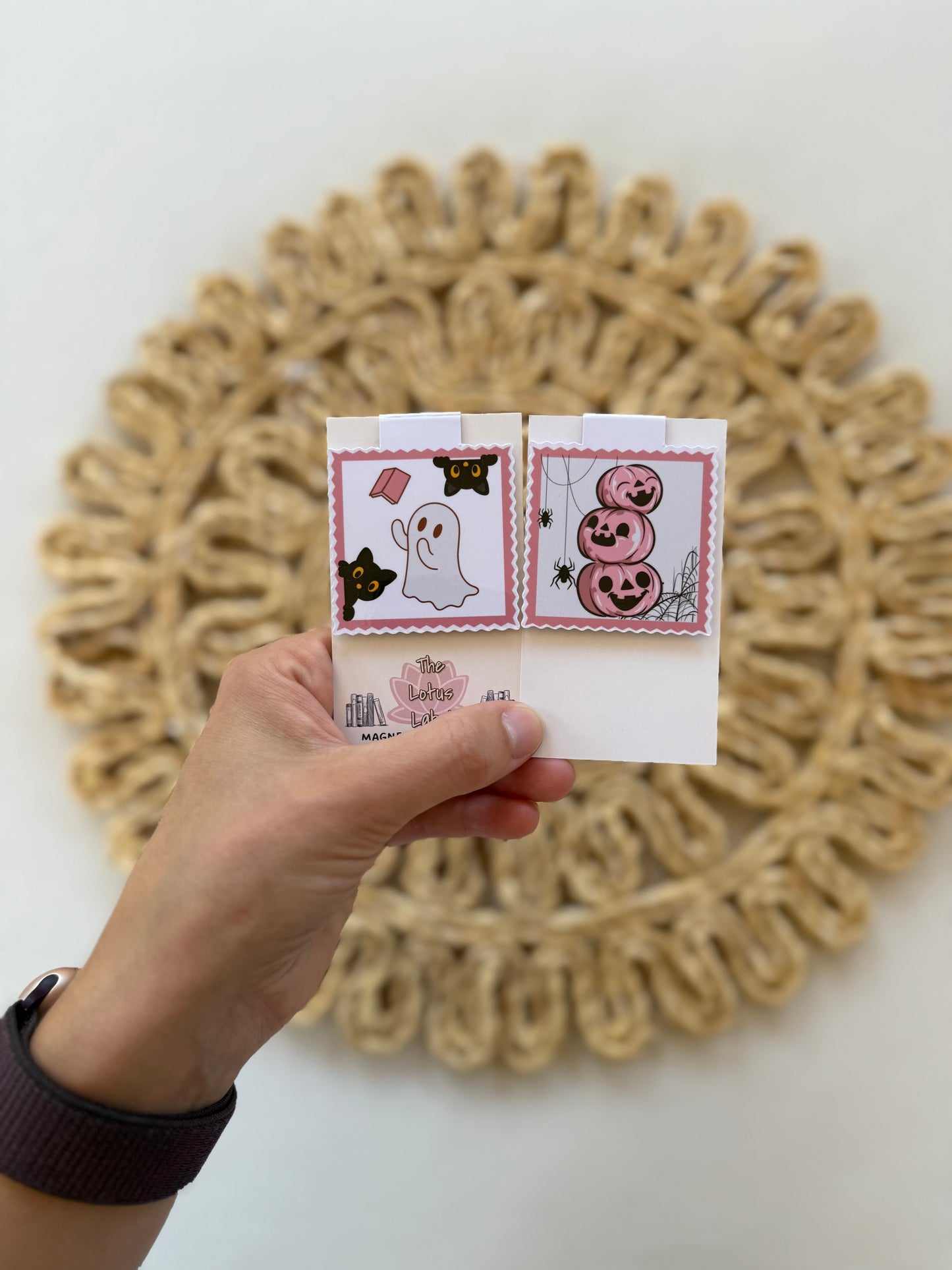 Cute Halloween Stamps Magnetic Bookmark