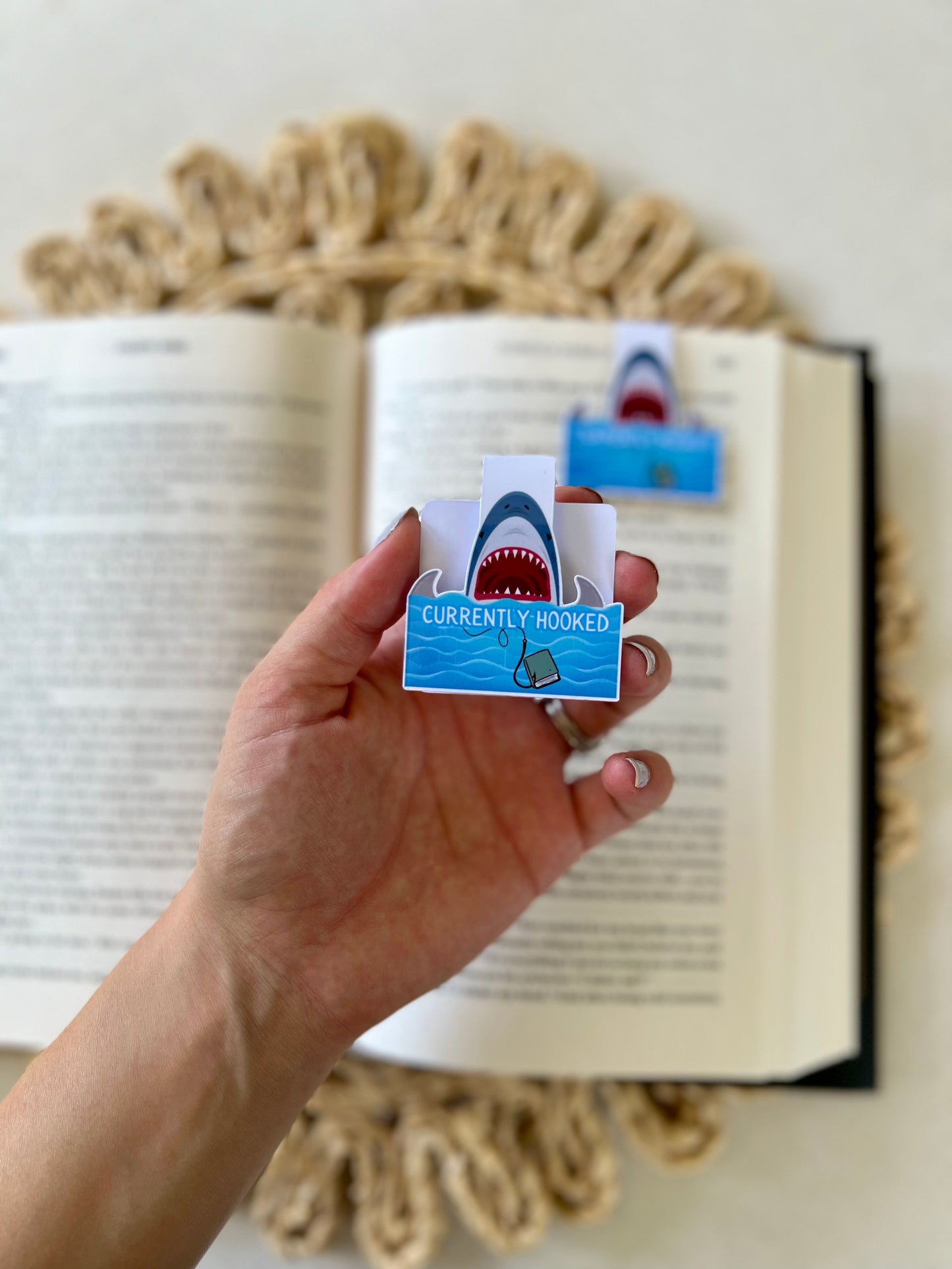 Hooked Shark Magnetic Bookmark