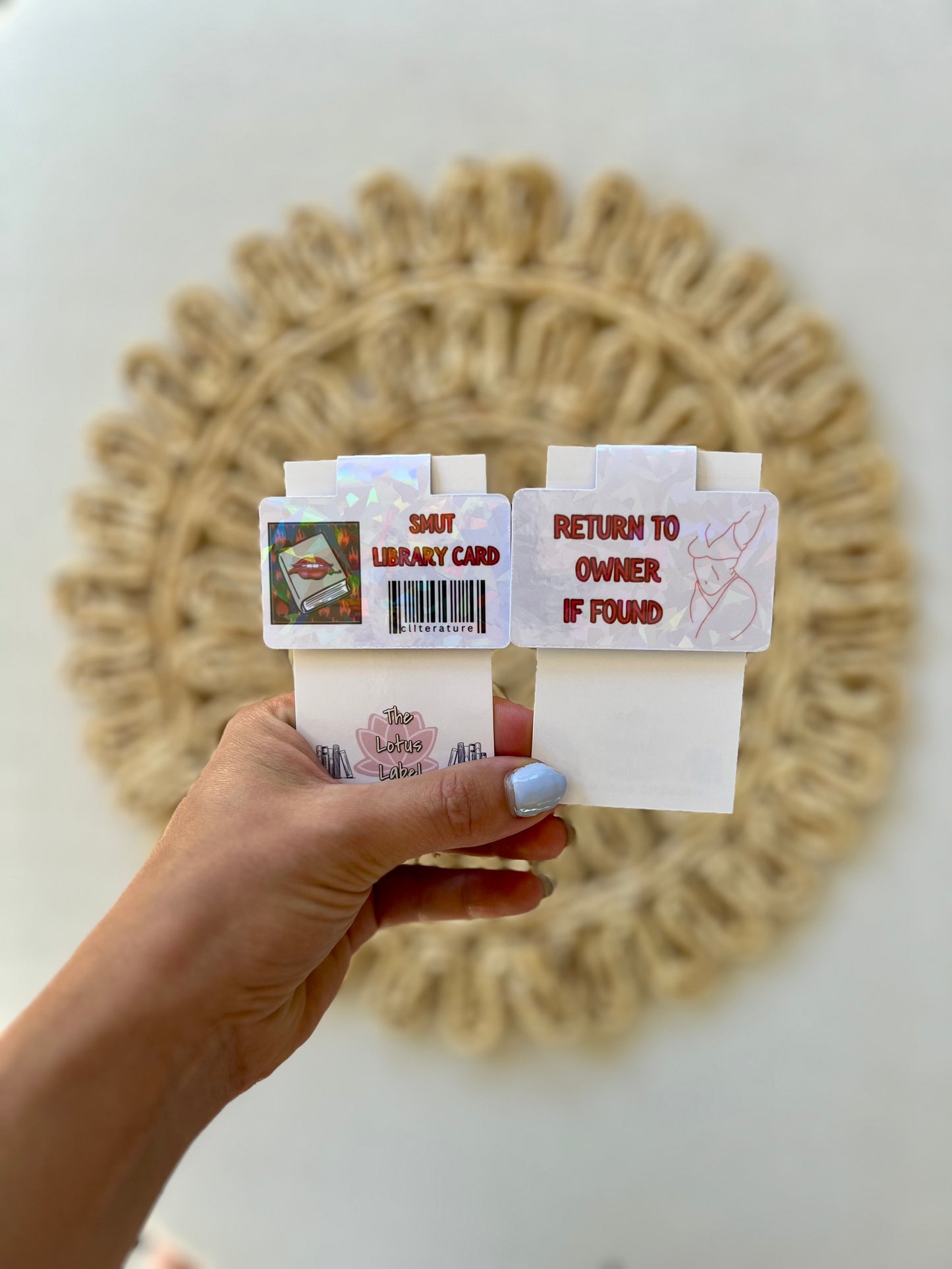 Smut Library Card Magnetic Bookmark