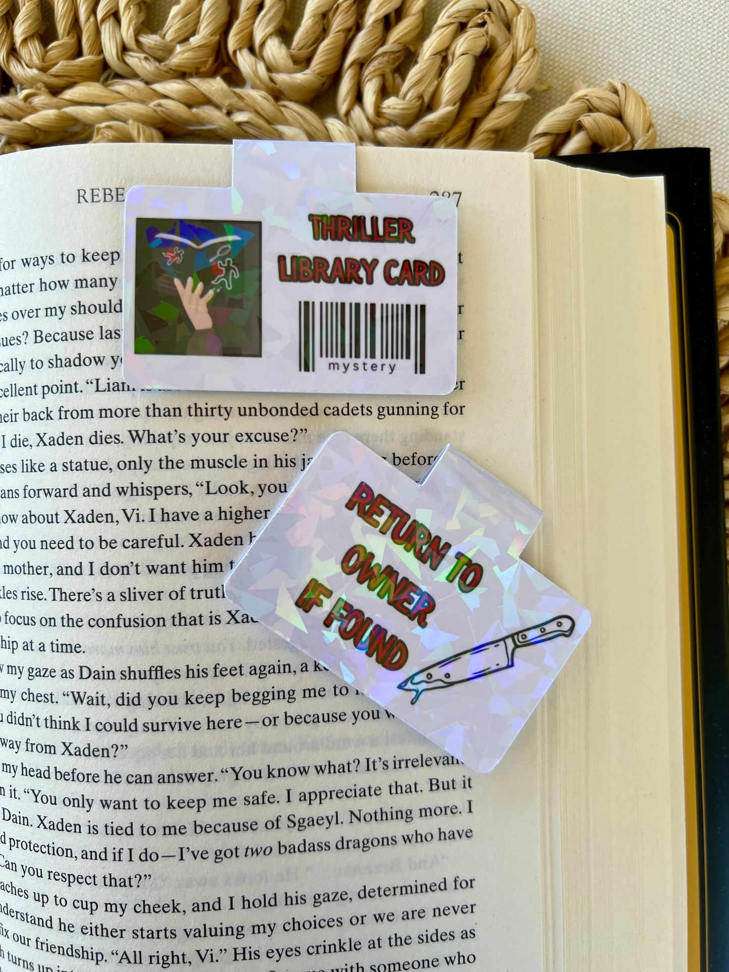 Thriller Library Card Magnetic Bookmark