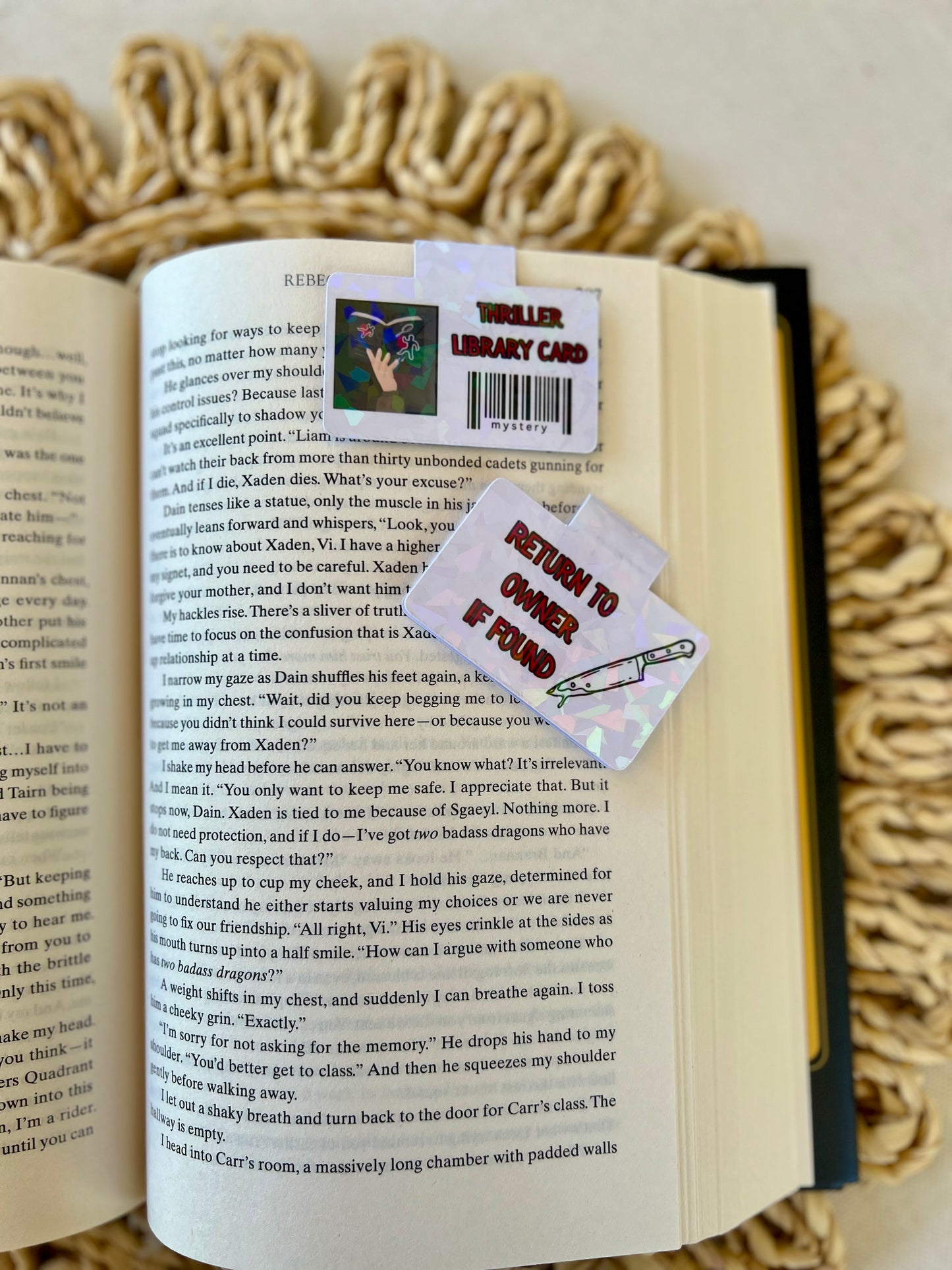 Thriller Library Card Magnetic Bookmark