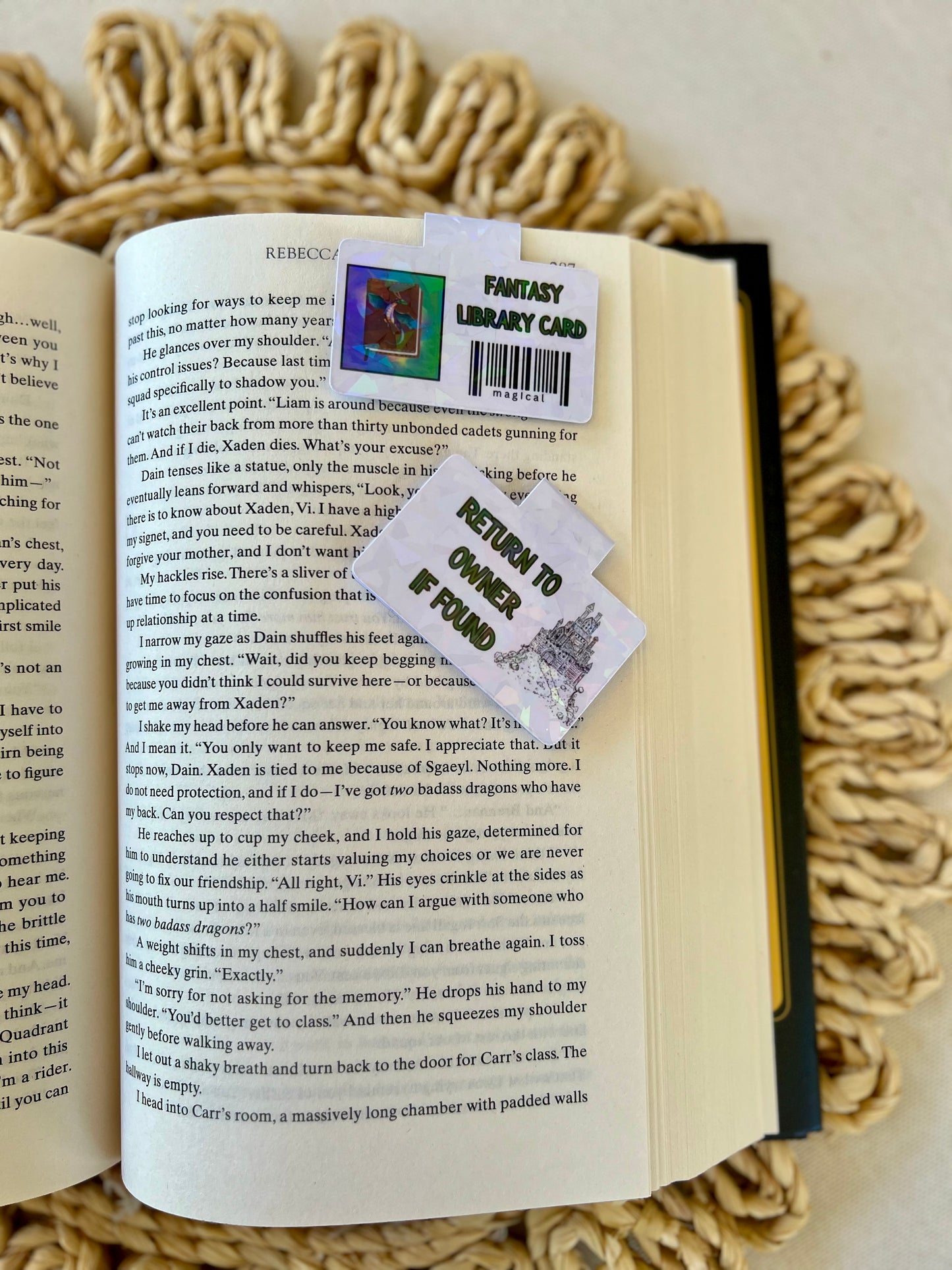 Fantasy Library Card Magnetic Bookmark