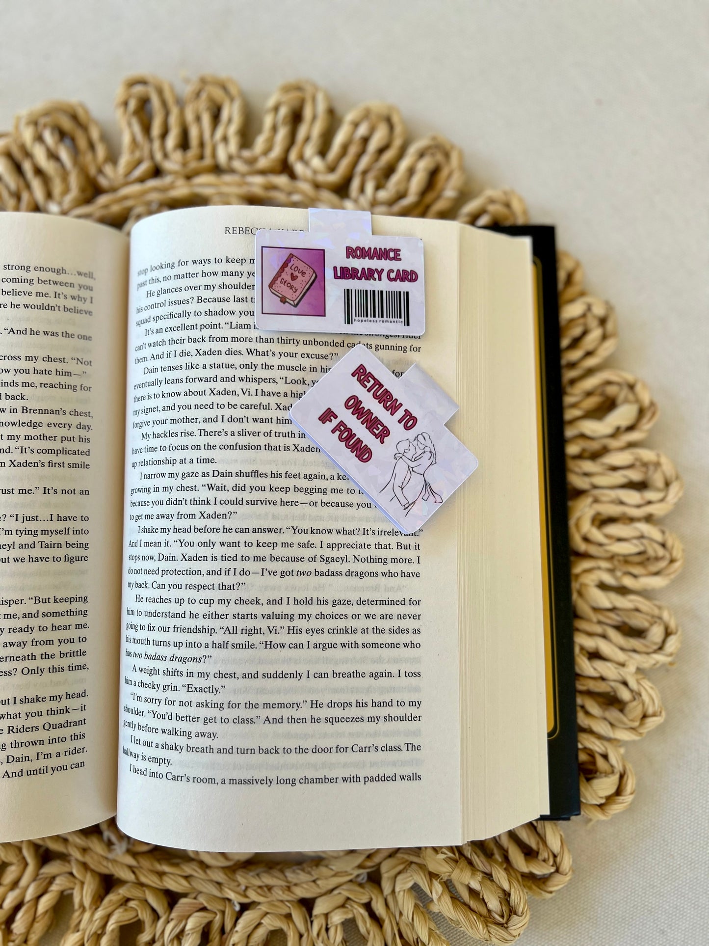 Romance Library Card Magnetic Bookmark