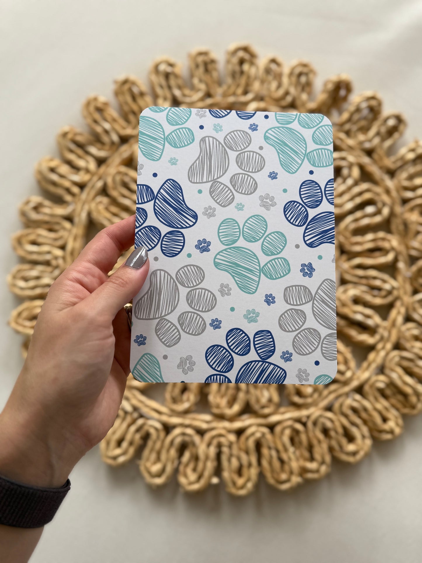 Blue Paw Prints Kindle Insert