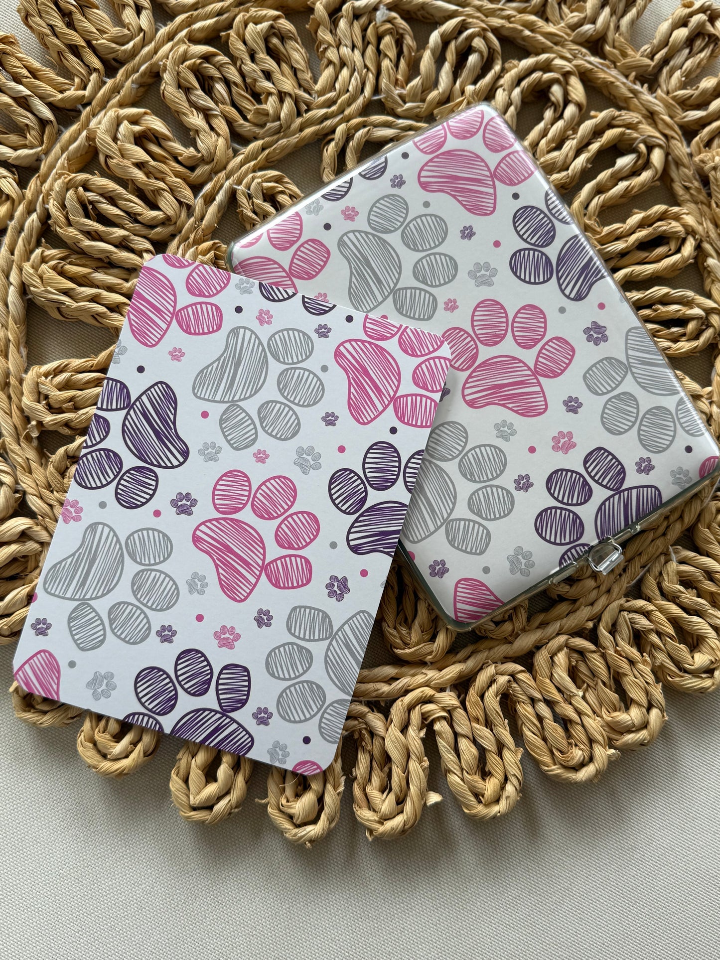 Pink Paw Prints Kindle Insert