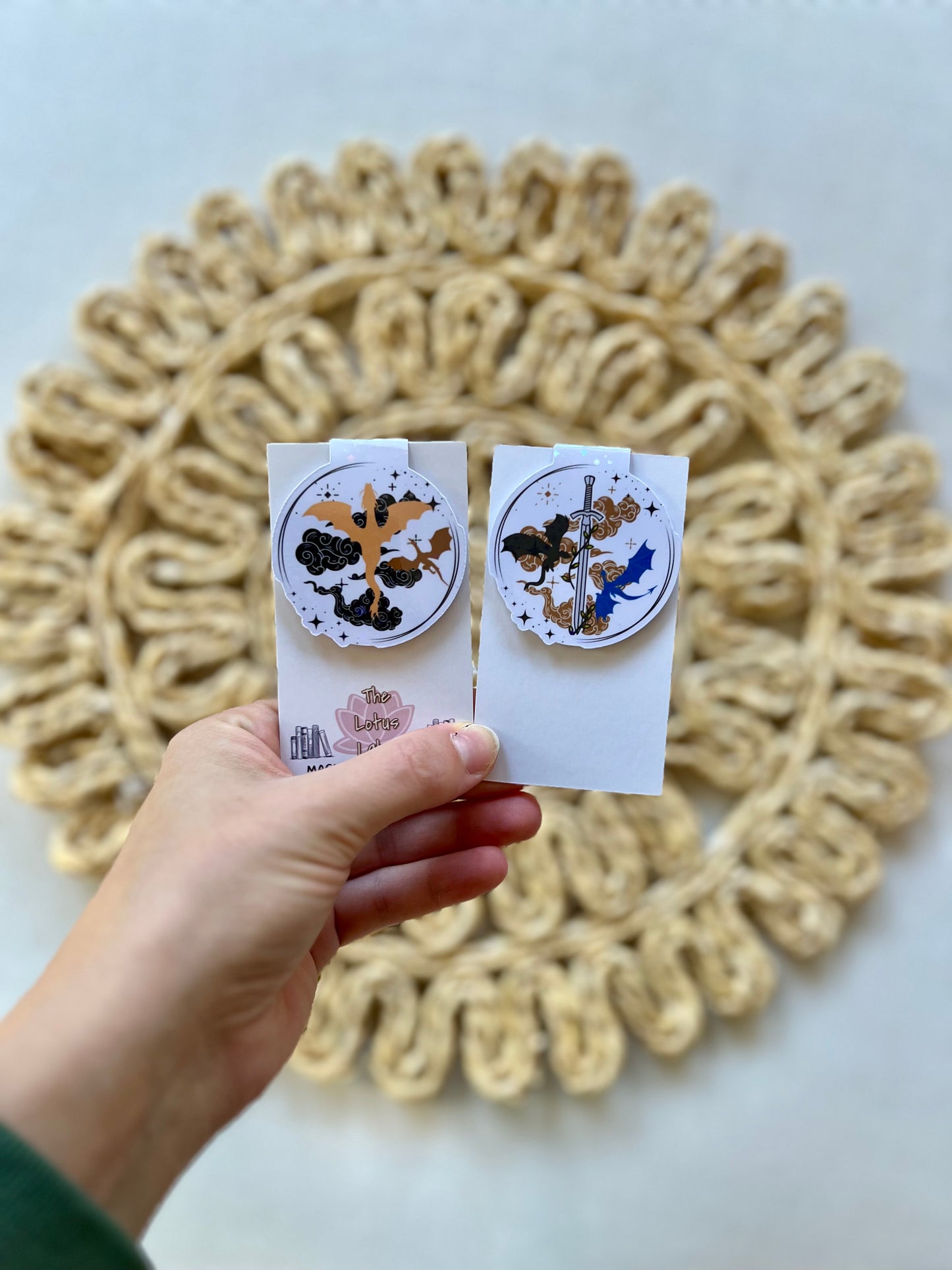 Flying Dragons Magnetic Bookmark
