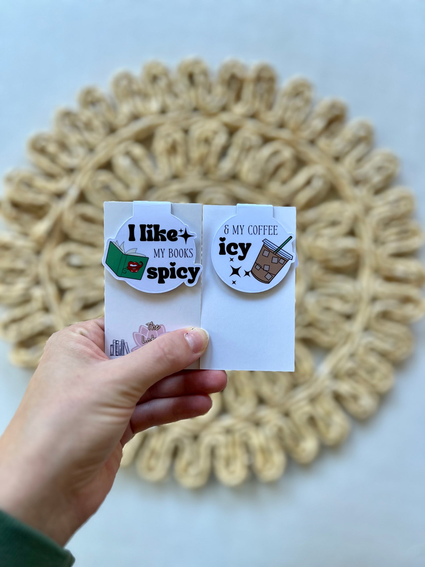 I like my books spicy & my coffee icy Magnetic Bookmark