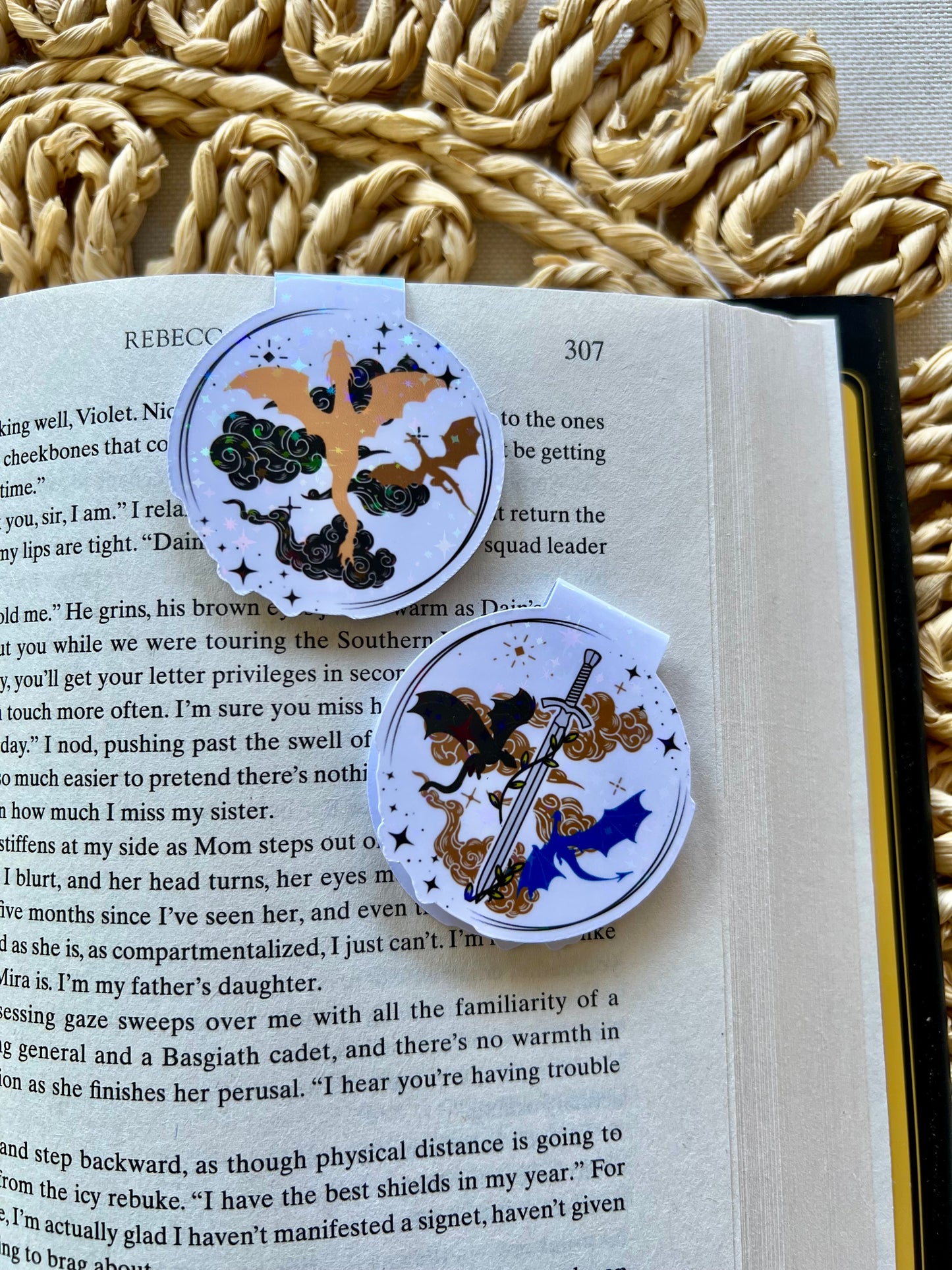 Flying Dragons Magnetic Bookmark