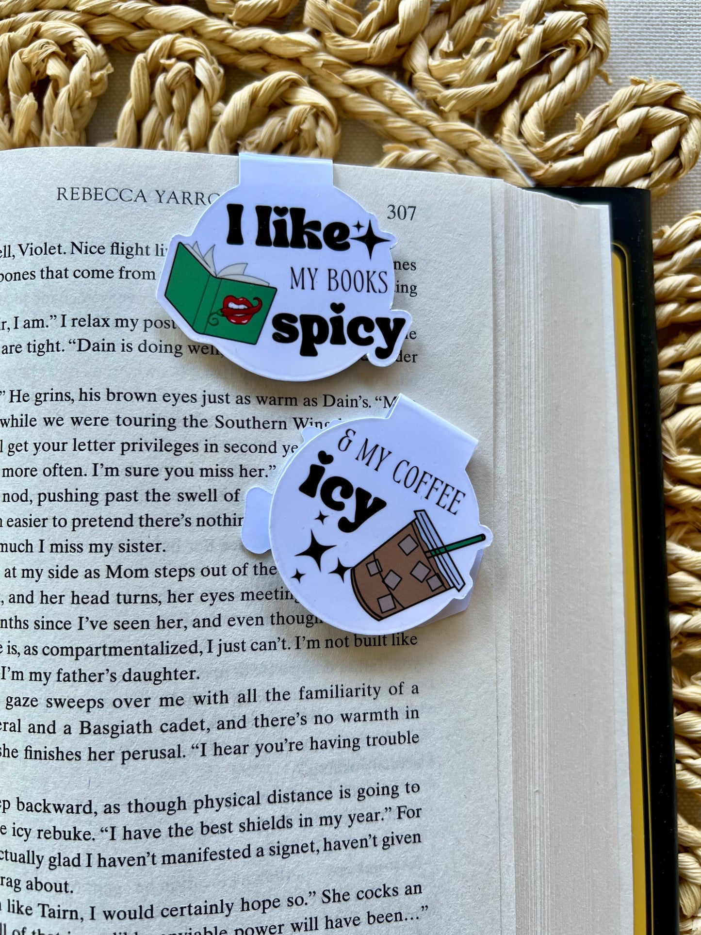 I like my books spicy & my coffee icy Magnetic Bookmark