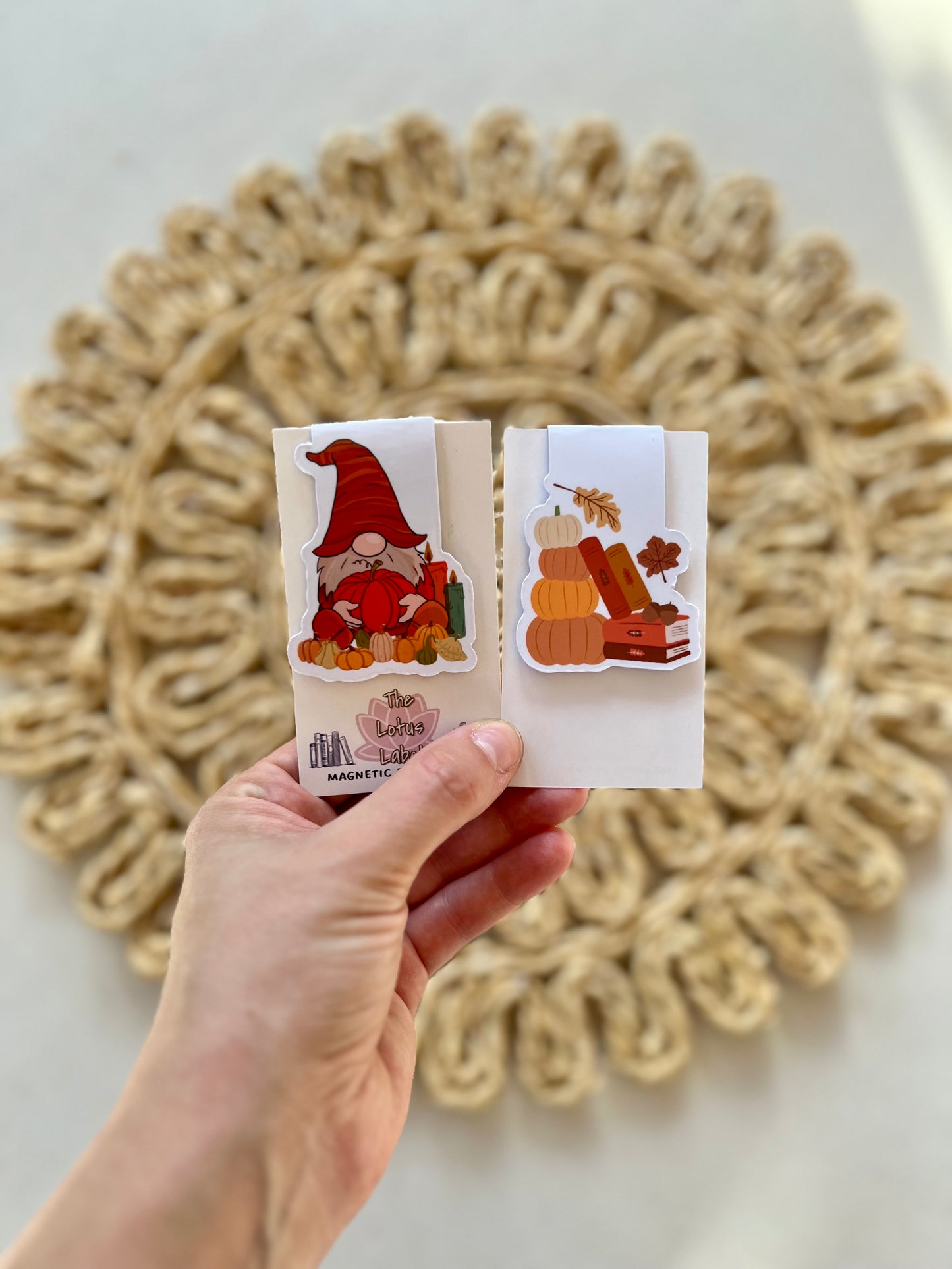 Fall Gnome Magnetic Bookmark
