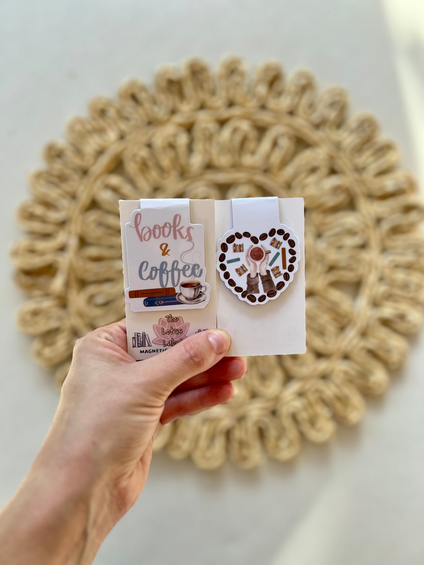 Books & Coffee Magnetic Bookmark