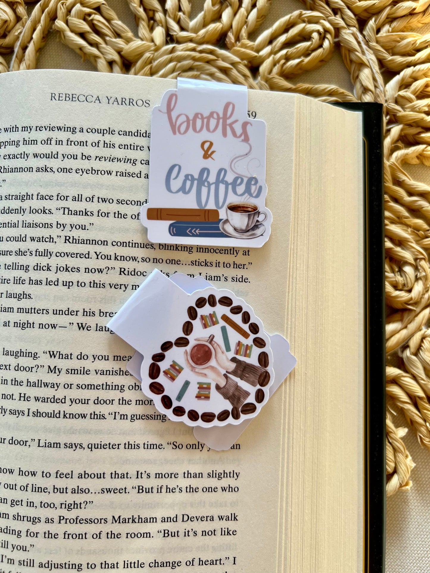 Books & Coffee Magnetic Bookmark