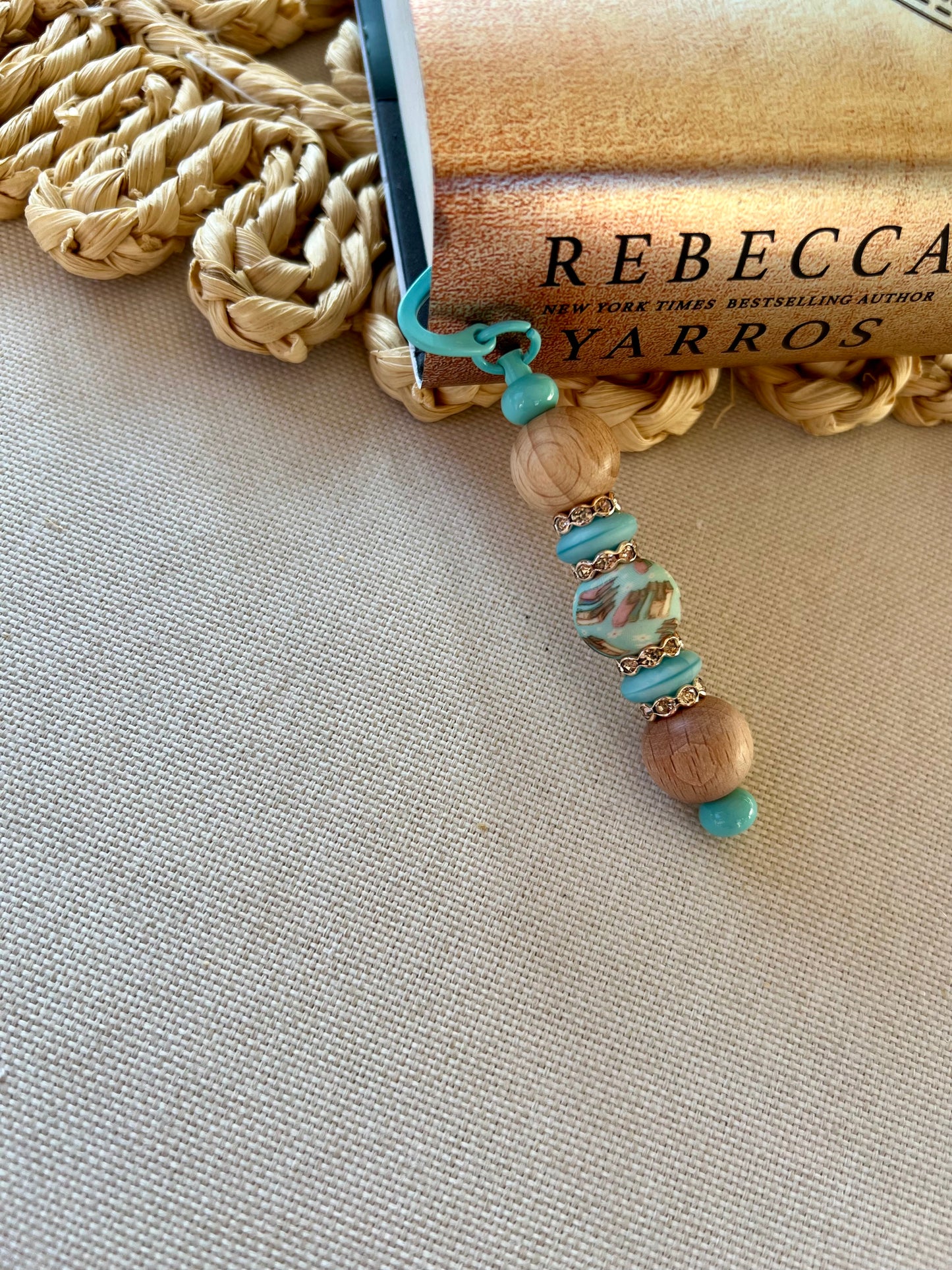 Book Bead Silicone Beaded Bookmark