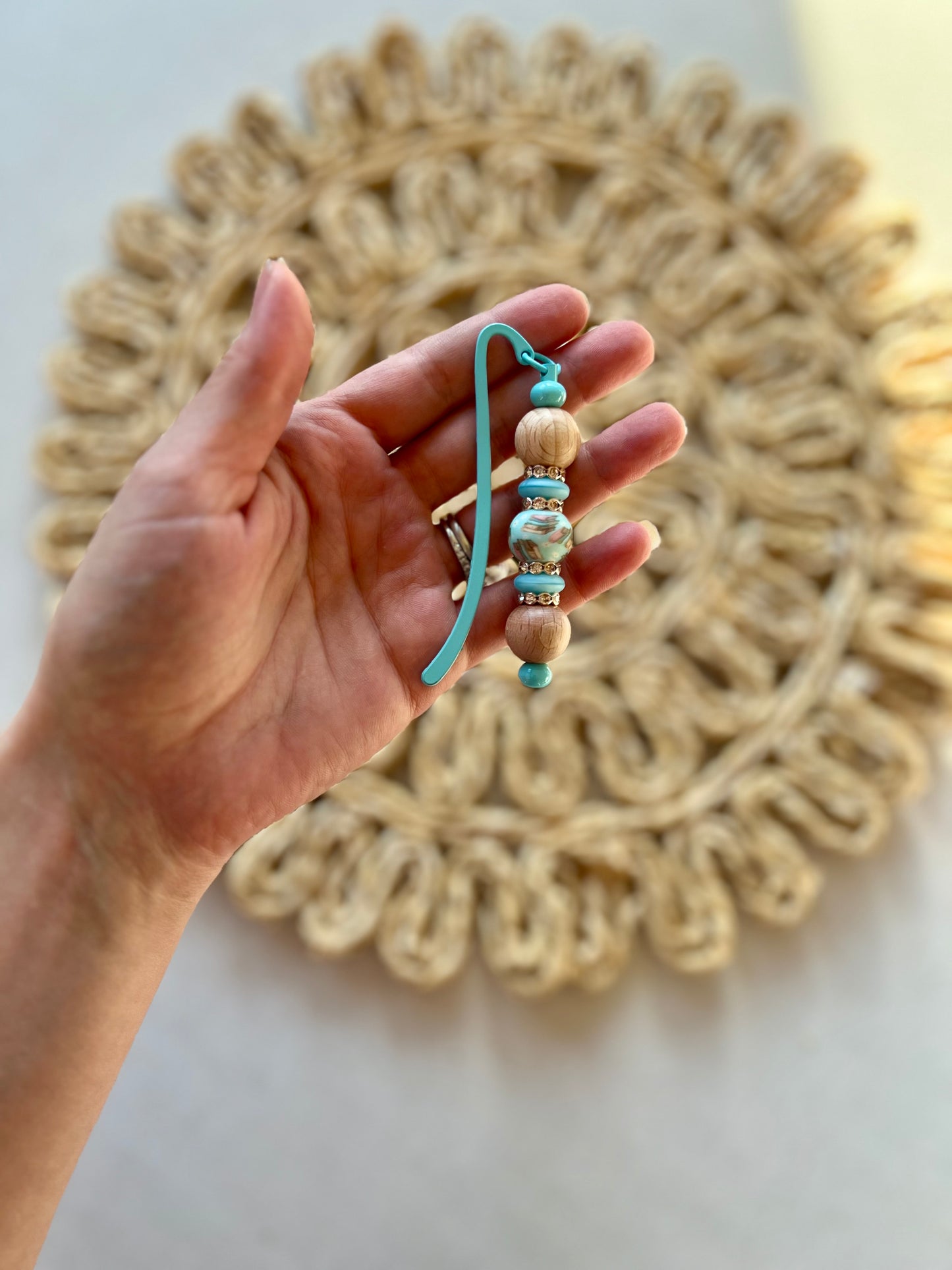 Book Bead Silicone Beaded Bookmark