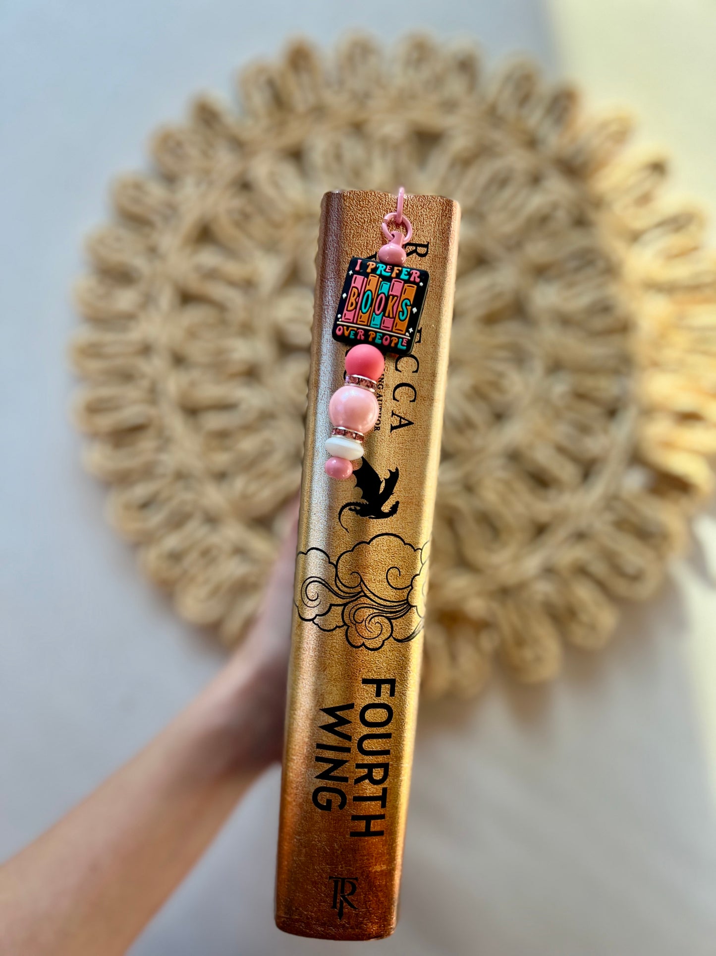 I Prefer Books Over People Silicone Beaded Bookmark