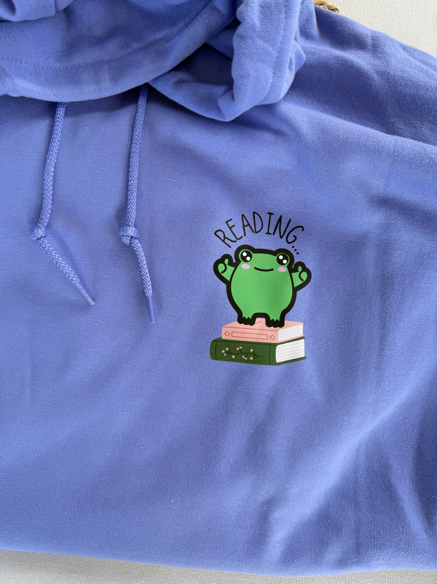 IMPERFECT BACK DESIGN Frog Friend Hoodie- color:VIOLET size:2X