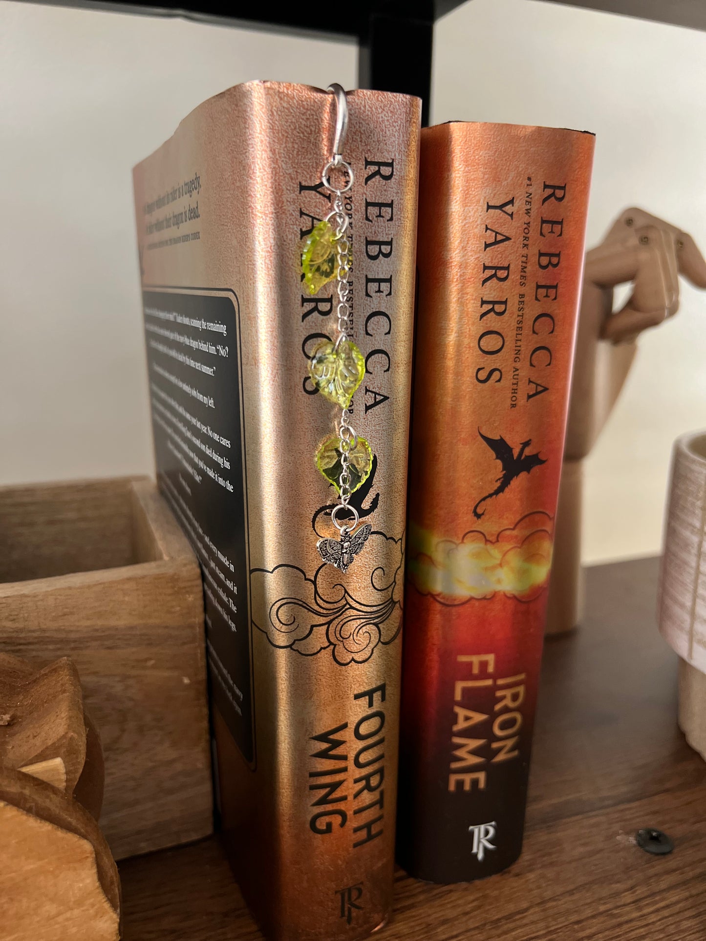 Moth & Leaves Charm Bookmark