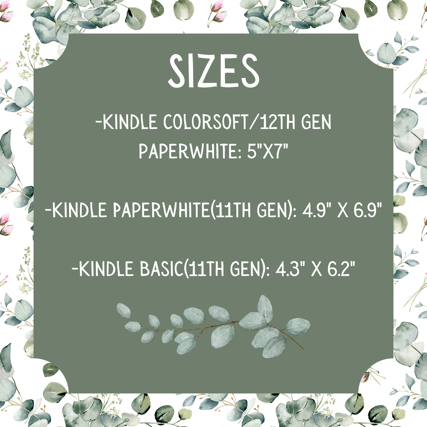 Green Checkered Daisy Kindle Insert