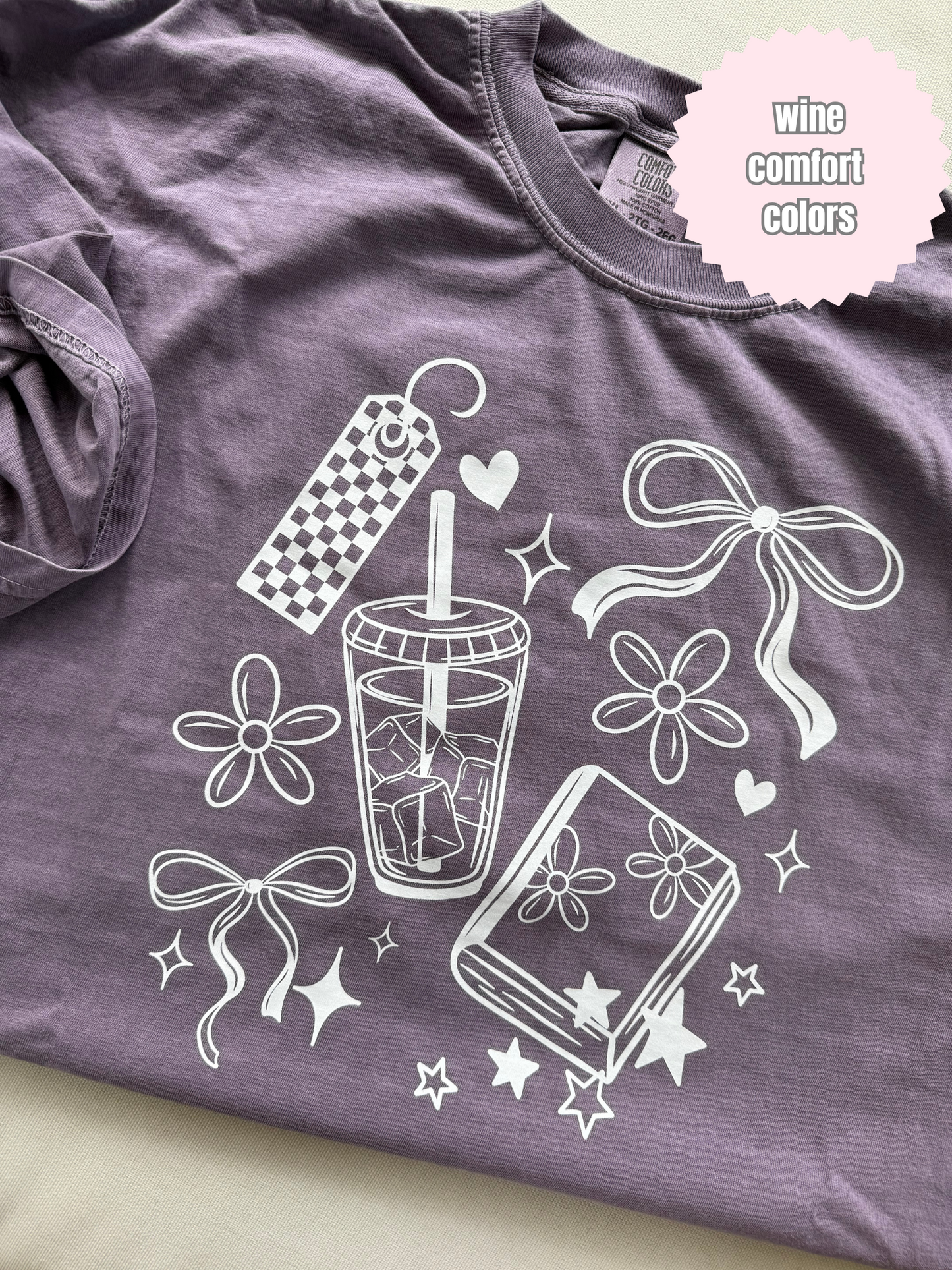 Coquette Books Shirt (white ink)