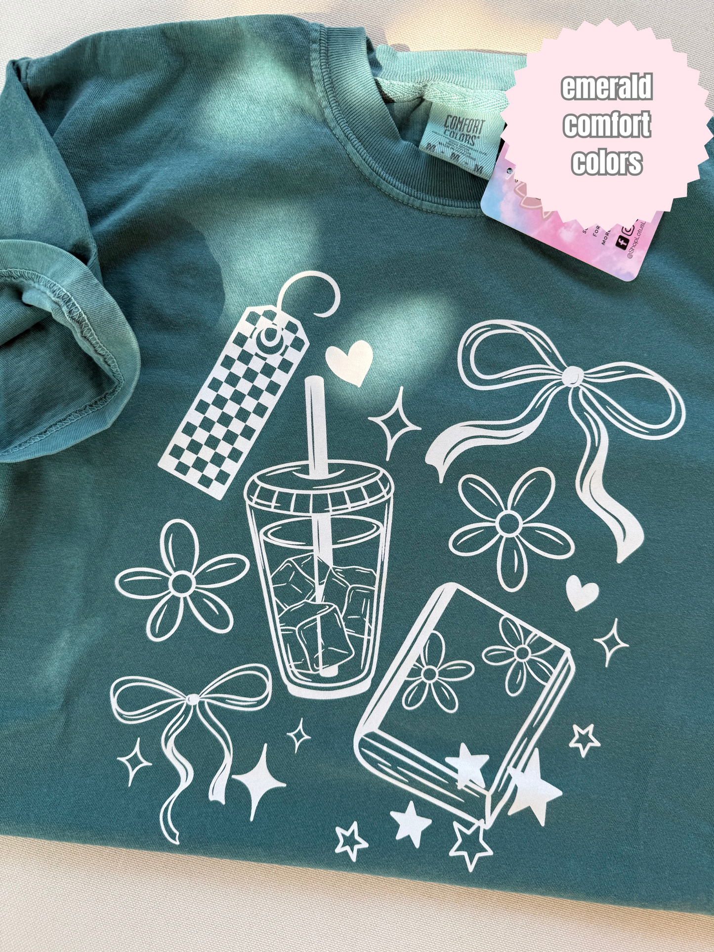 Coquette Books Shirt (white ink)