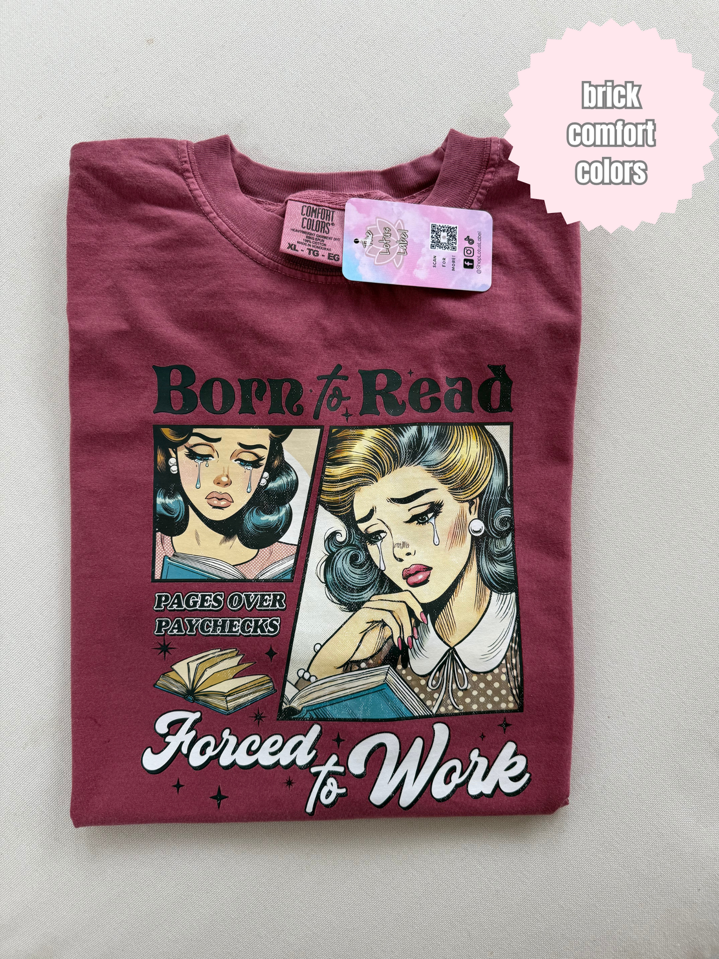 Born to read forced to work Shirt