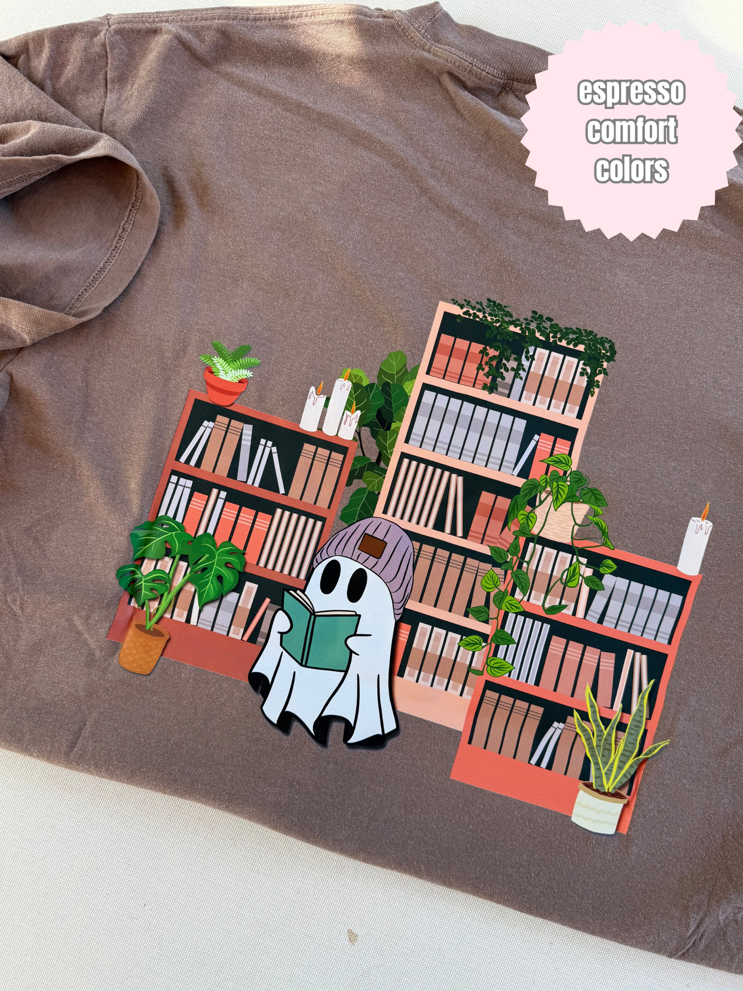 Library Ghost Shirt (BACK & POCKET DESIGN)