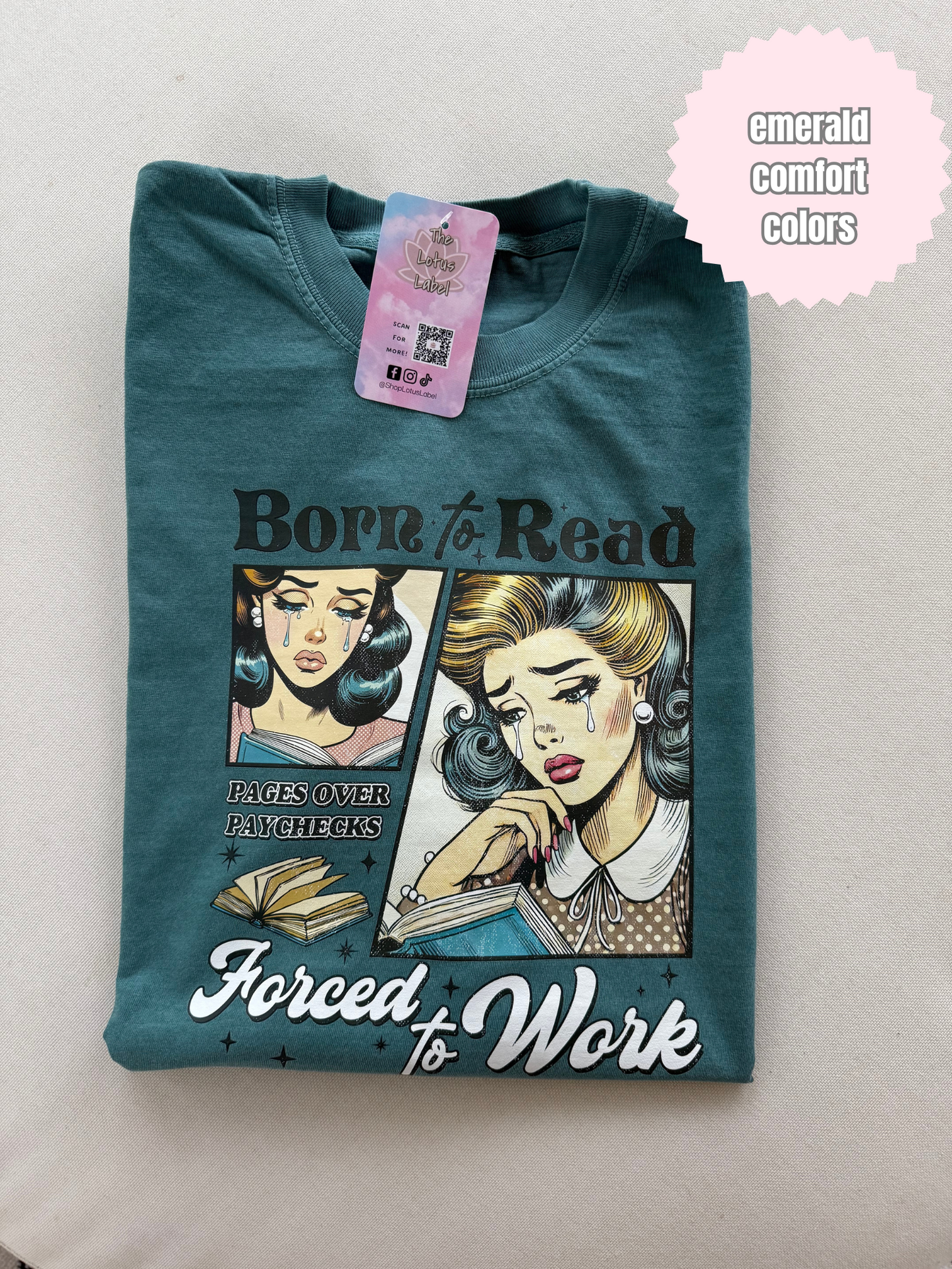Born to read forced to work Shirt