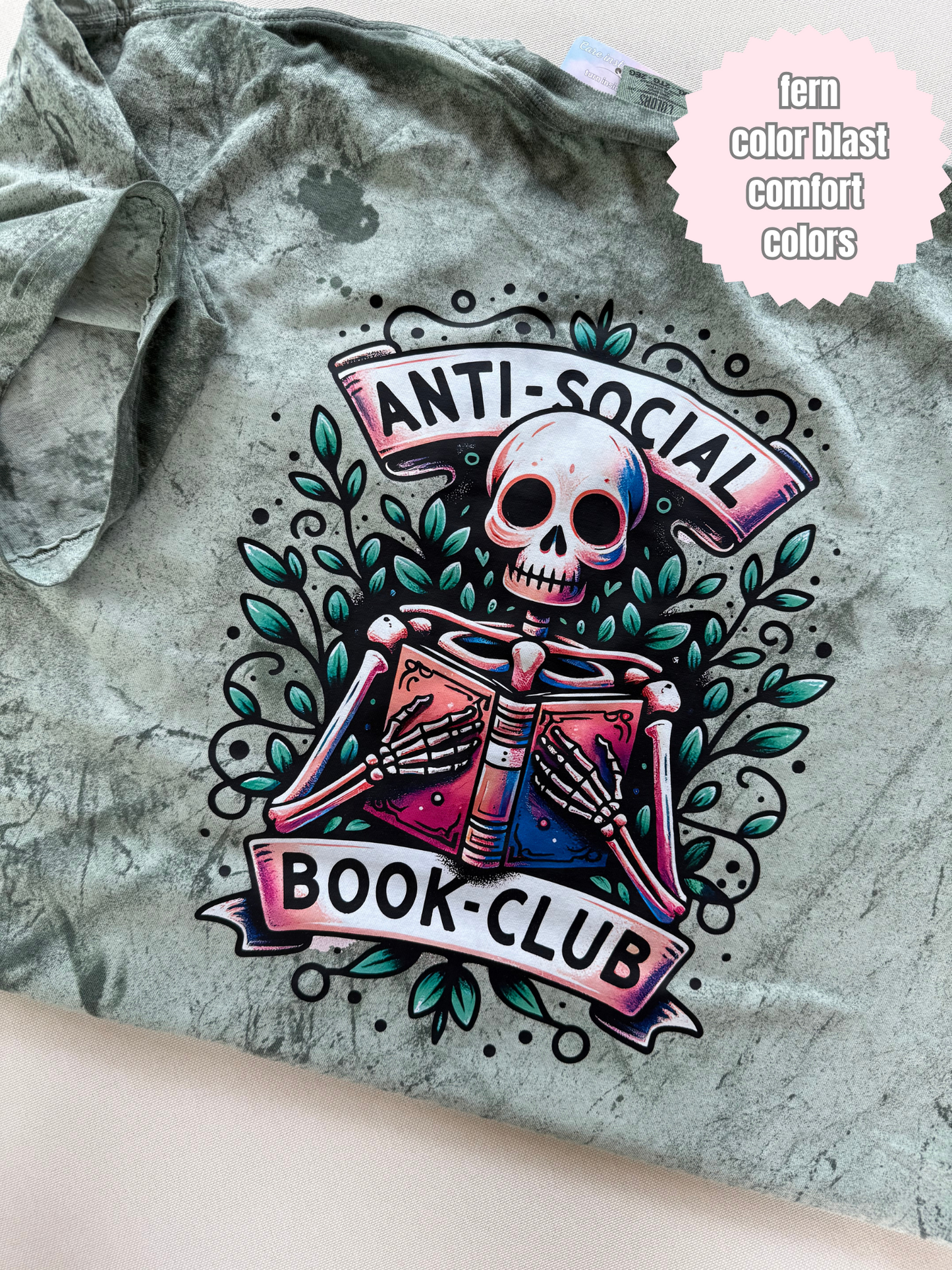 Antisocial Book Club Skeleton Shirt (BACK & POCKET DESIGN)