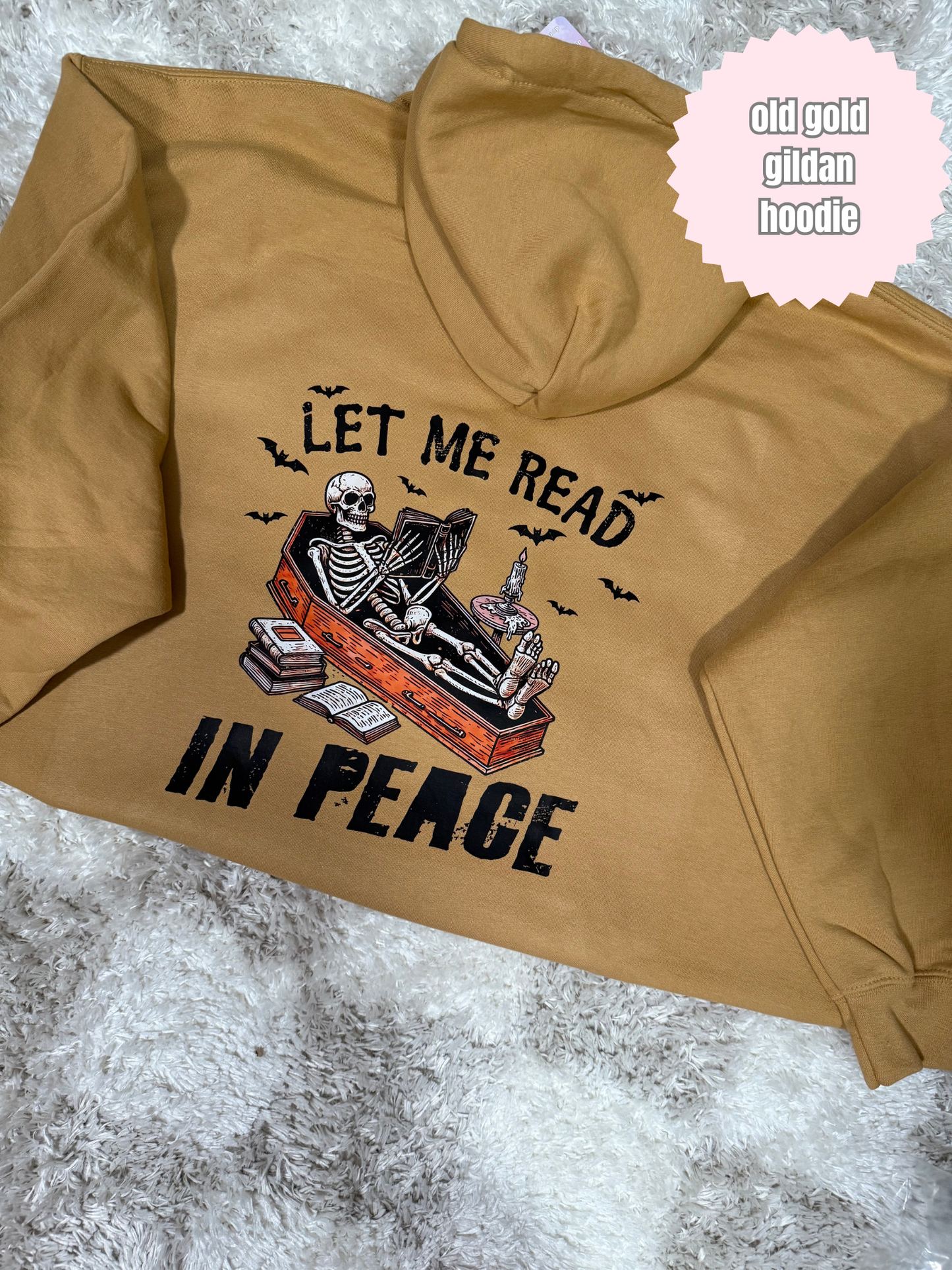Read in Peace (color with Coffin) Shirt (BACK & POCKET DESIGN)