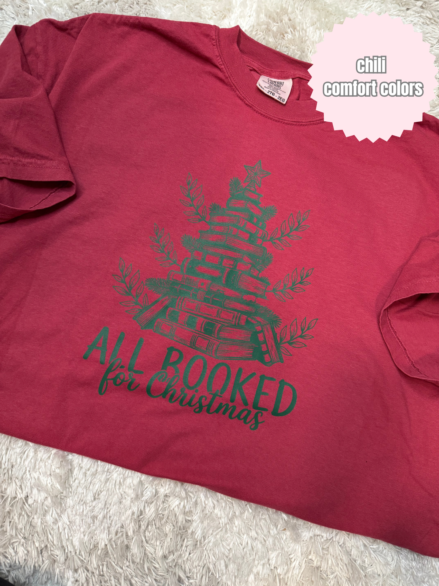 Bookmas Tree Shirt (green ink)