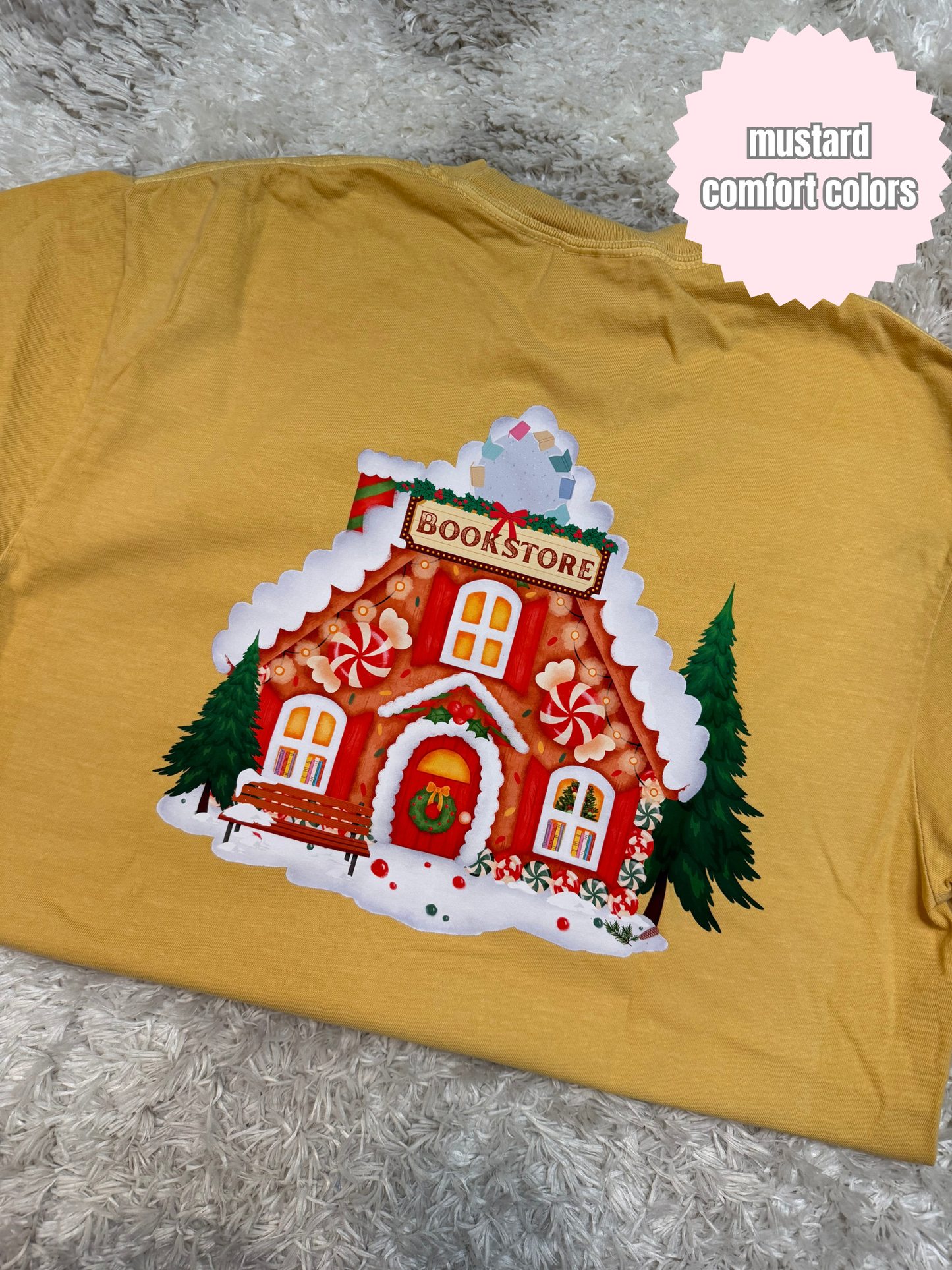 Gingerbread Bookstore Shirt (Back & Front design)
