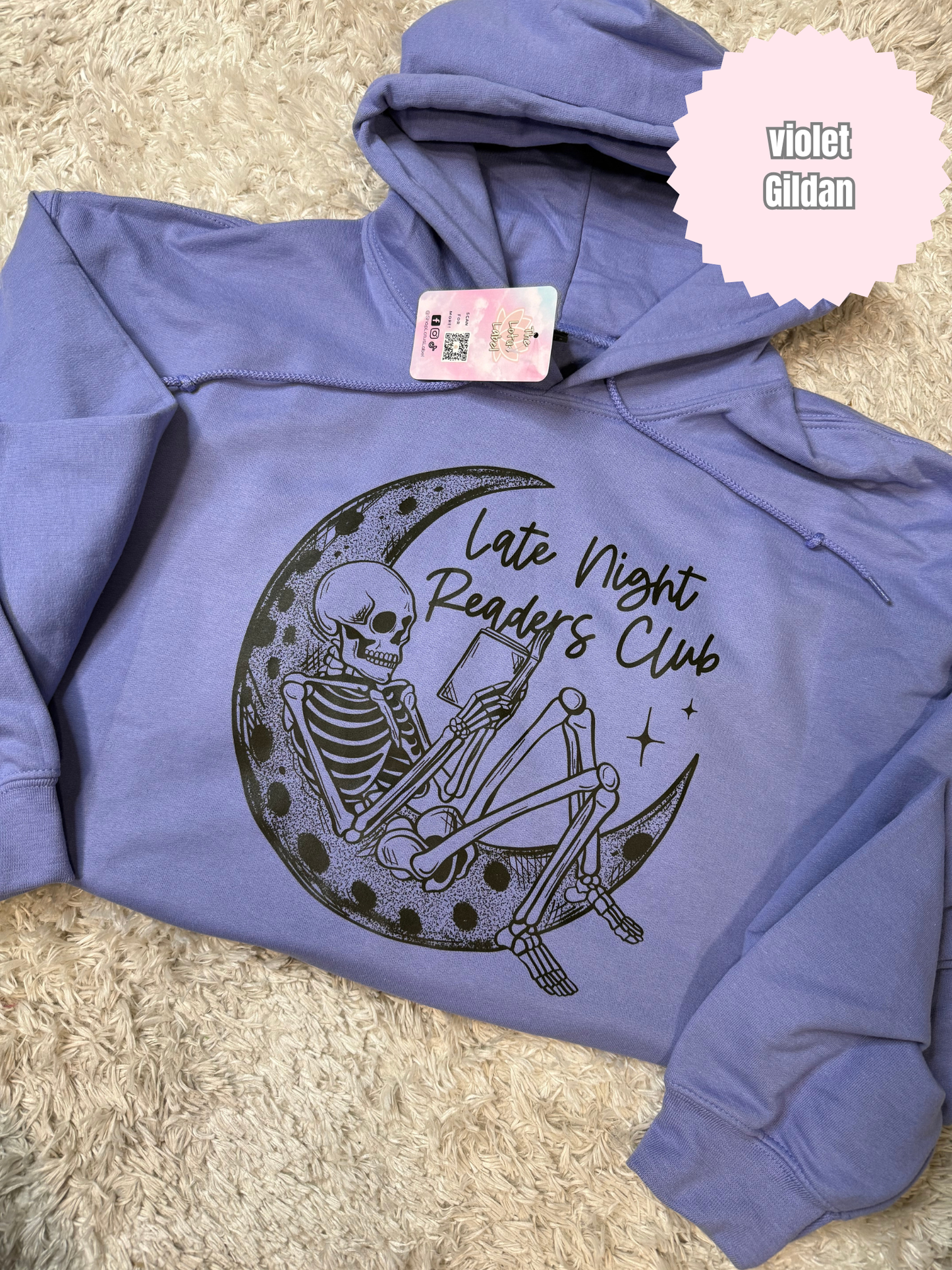 Late Night Readers Club Moon Skelly Shirt