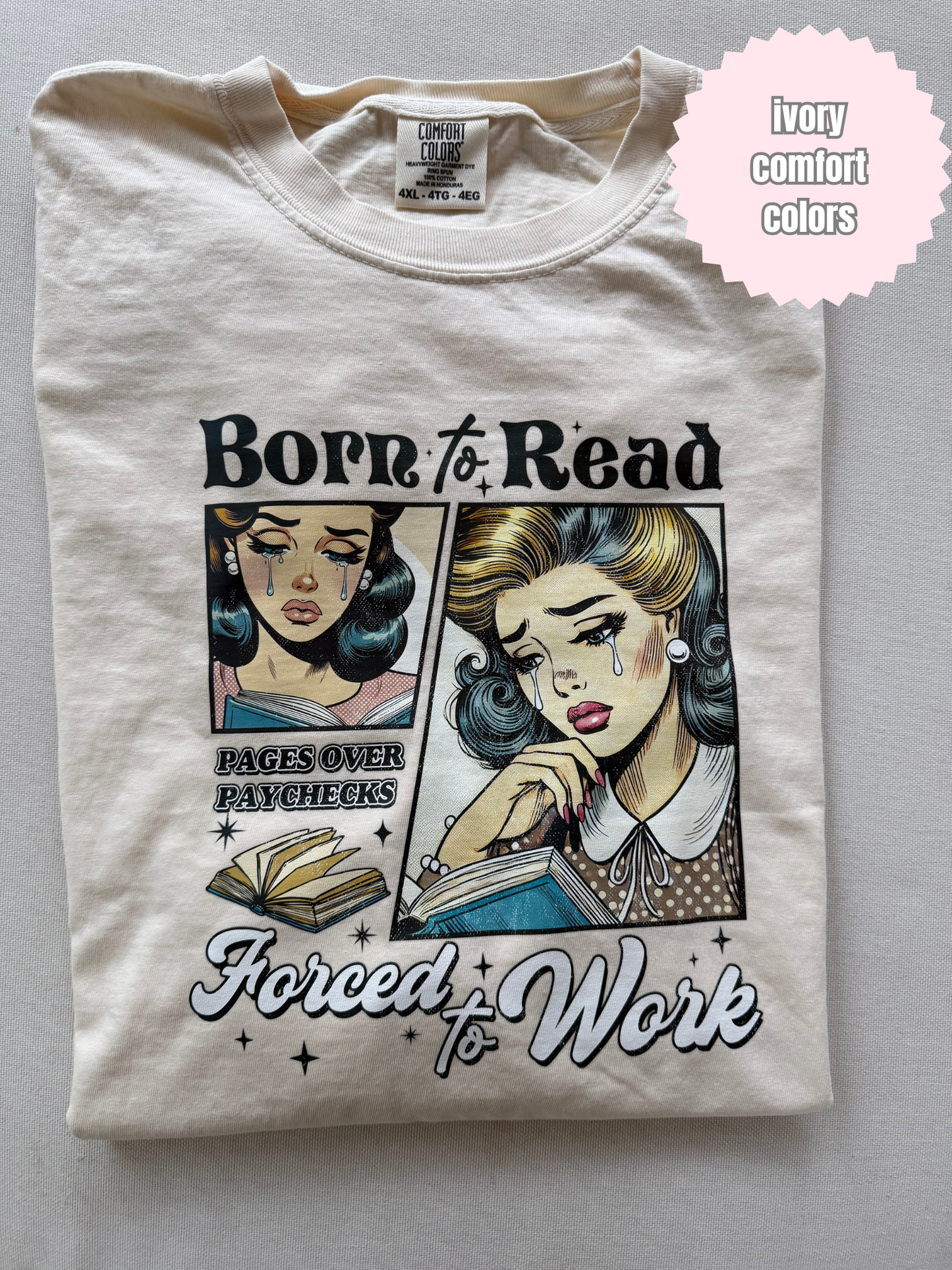 Born to read forced to work Shirt