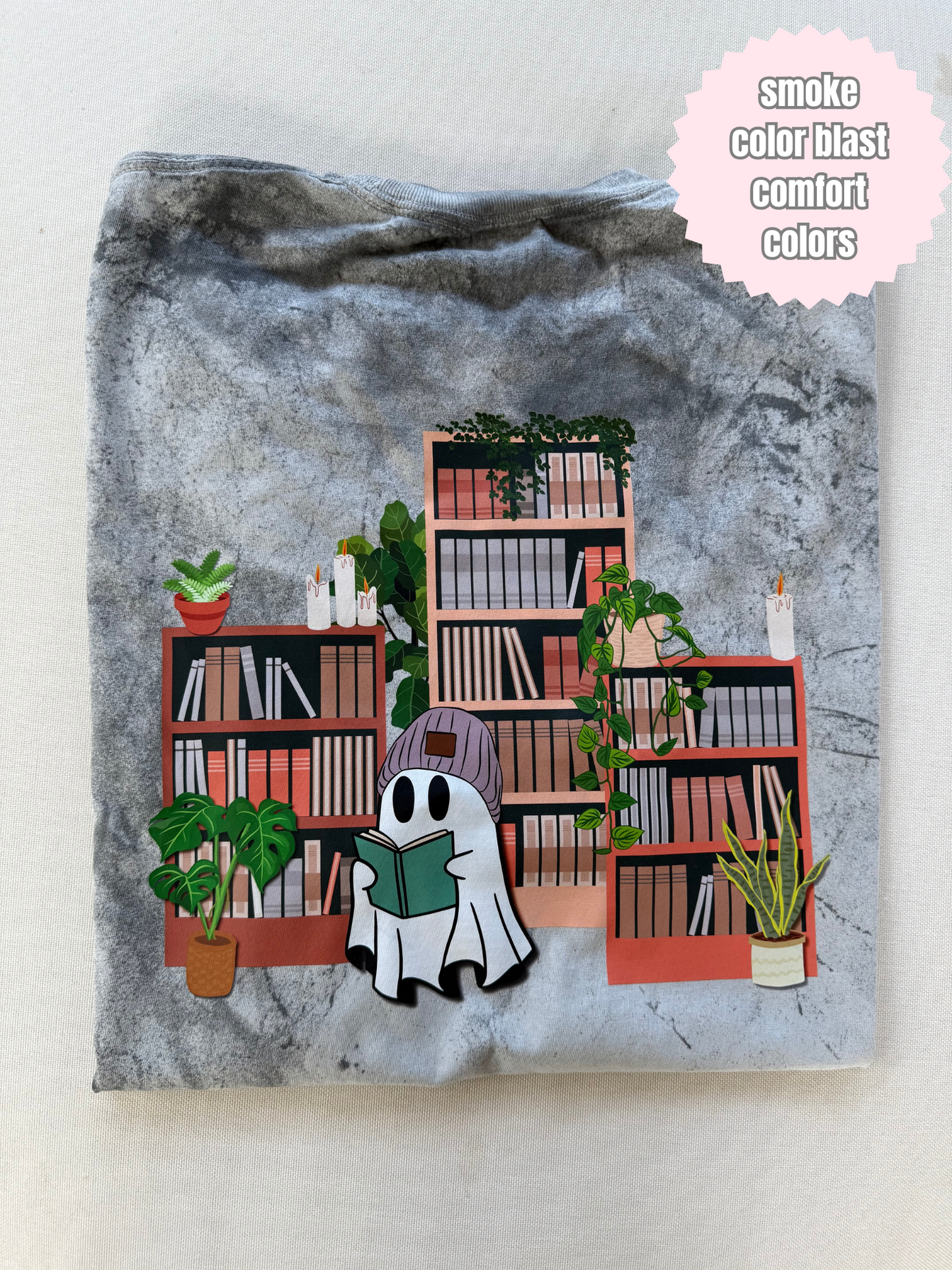 Library Ghost Shirt (BACK & POCKET DESIGN)