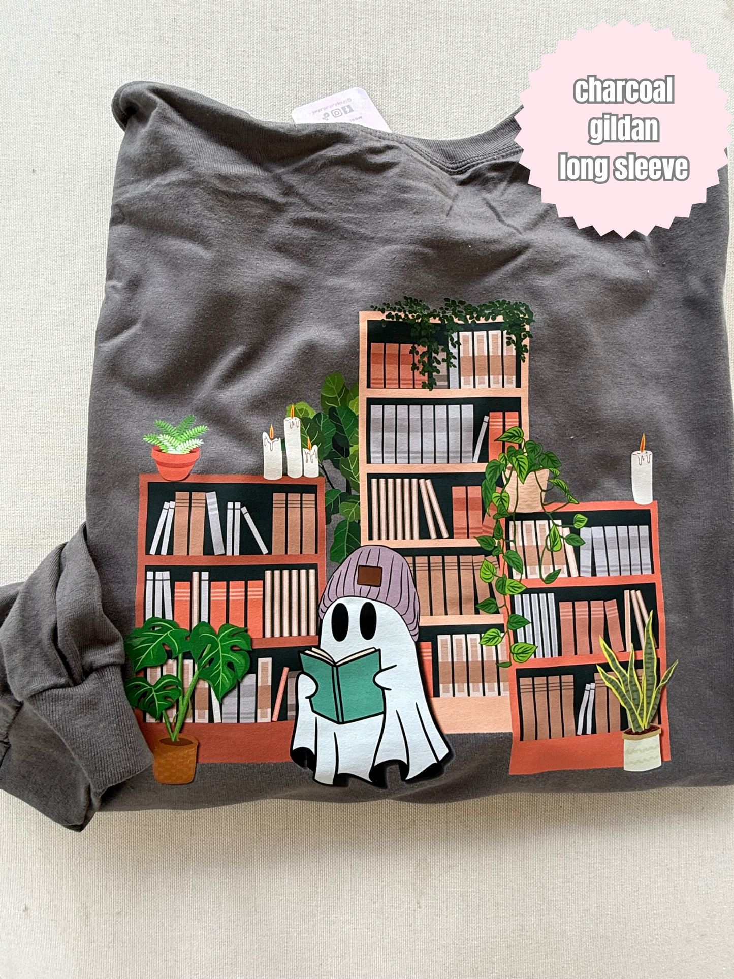 Library Ghost Shirt (BACK & POCKET DESIGN)