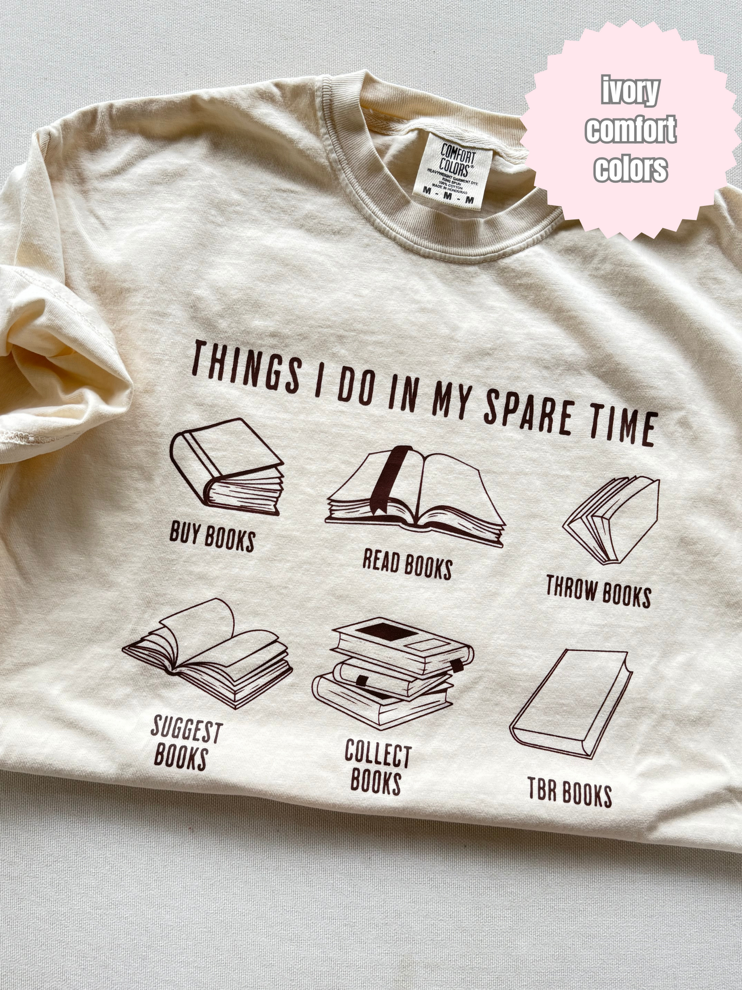 Things I do in my spare time Shirt (brown ink)