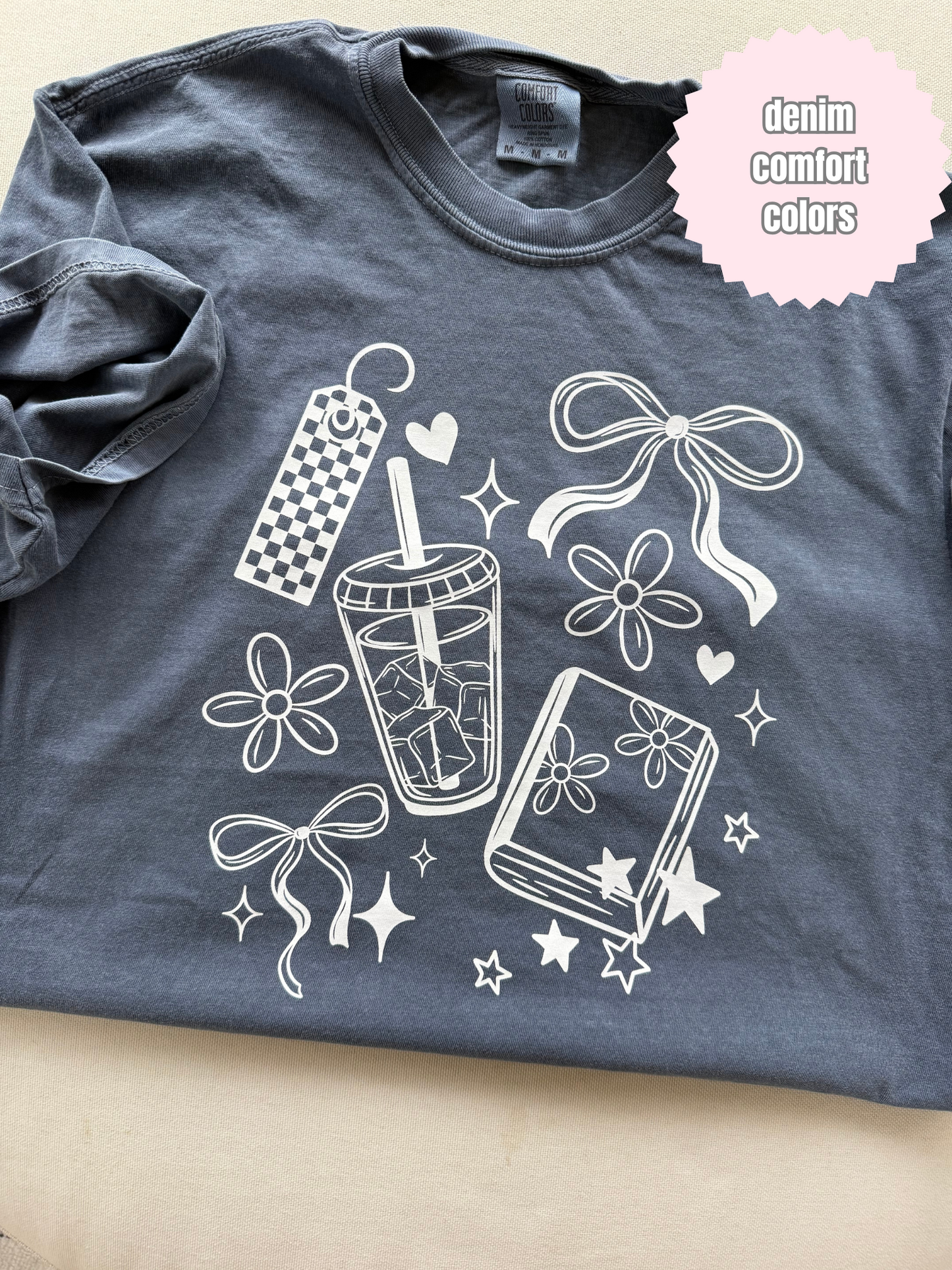 Coquette Books Shirt (white ink)