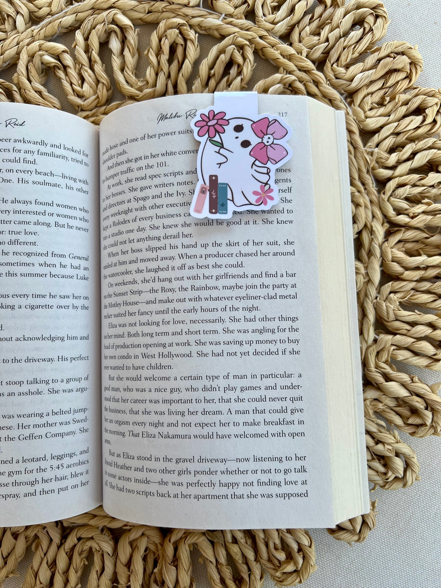Flower Ghostie Magnetic Bookmark