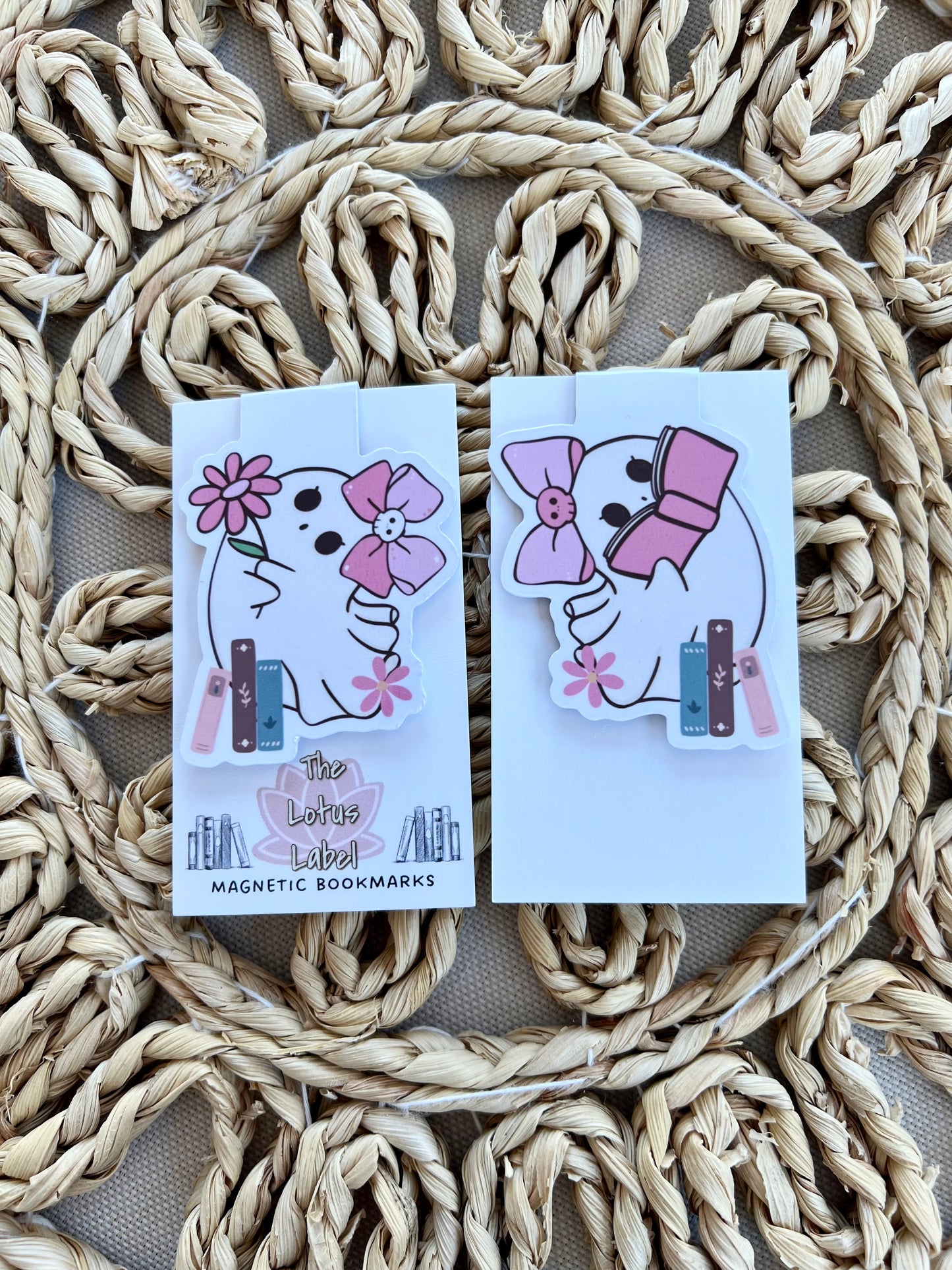 Flower Ghostie Magnetic Bookmark