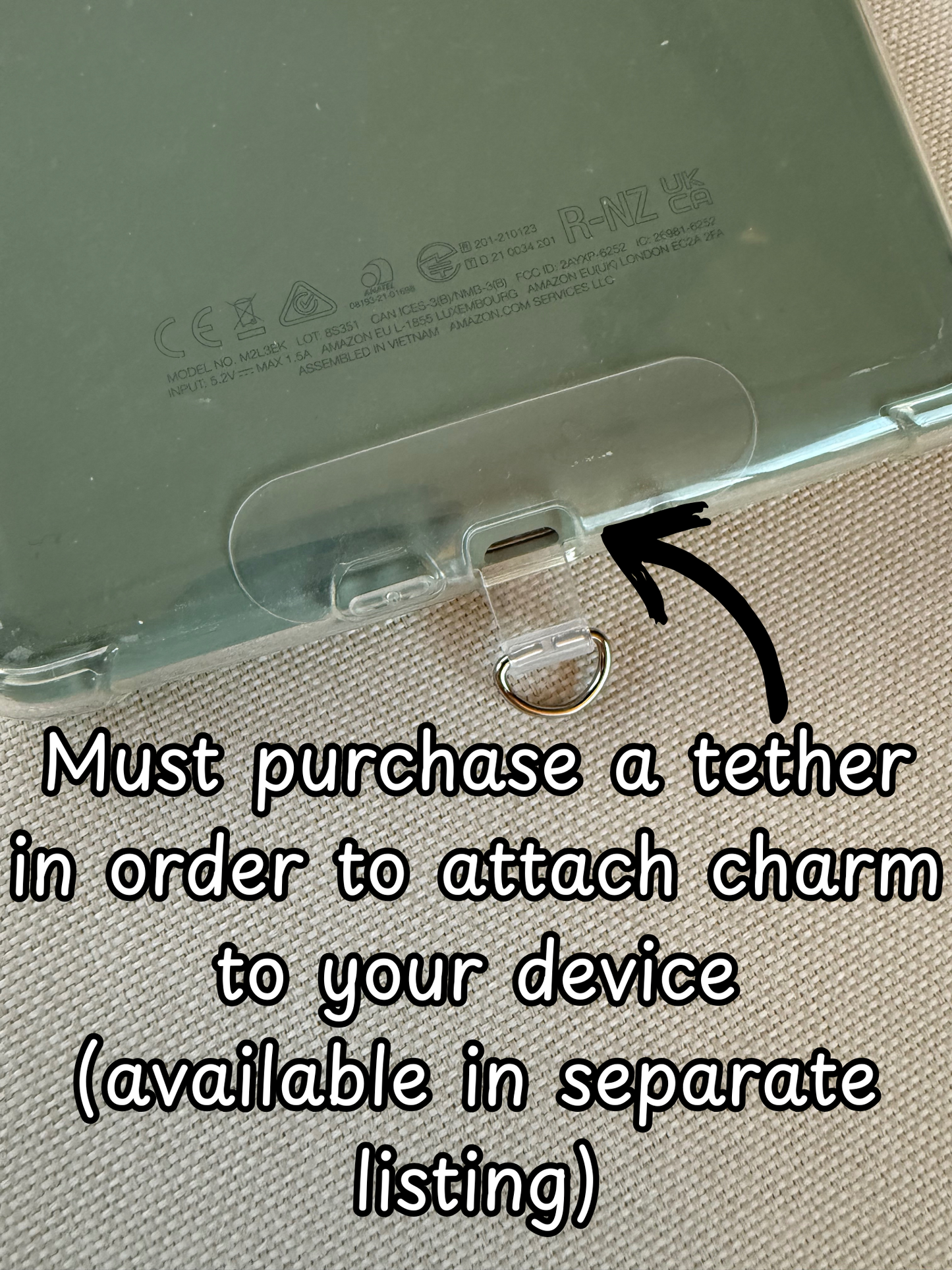 Coffee Bow Tethered Charm