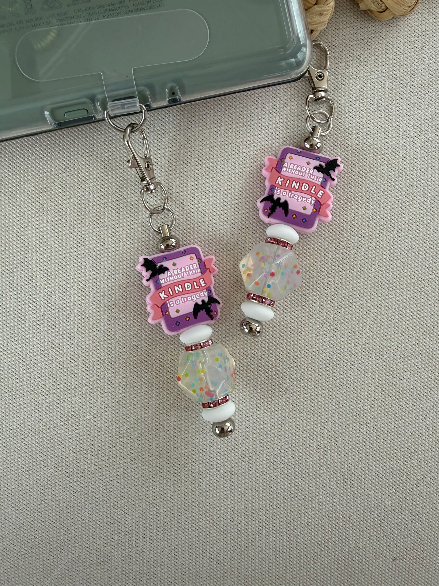 Reader without their kindle Tethered Charm