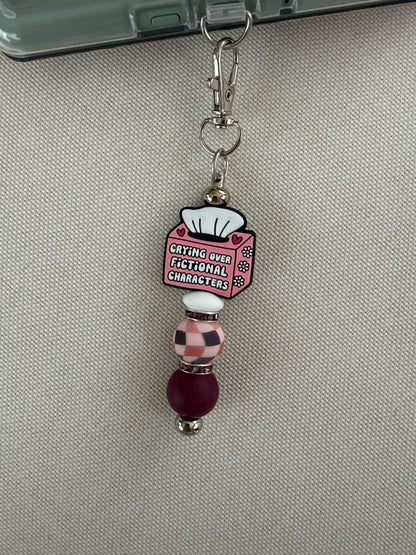 Crying over Characters Tethered Charm