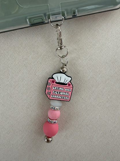 Crying over Characters Tethered Charm