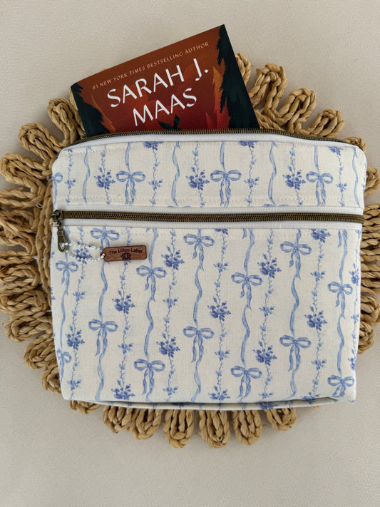 Blue Bow Book Sleeve