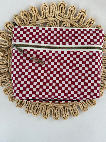 Red Checkered Book Sleeve